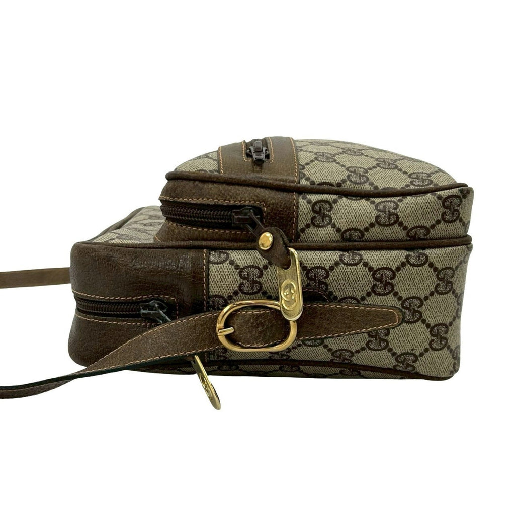 Gucci Black Leather Pvc Pochette Shoulder Bag (Pre-Owned)