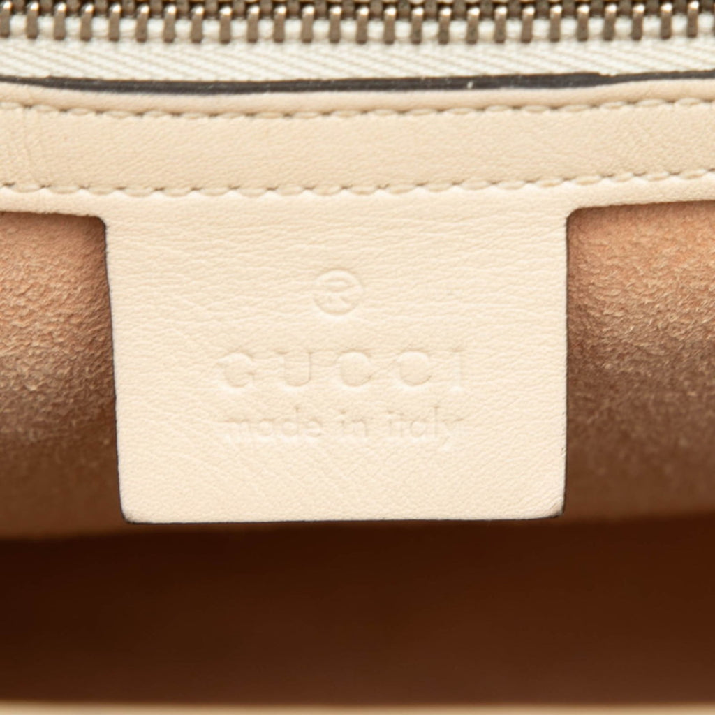 Gucci White Leather Handbag Shoulder Bag (Pre-Owned)