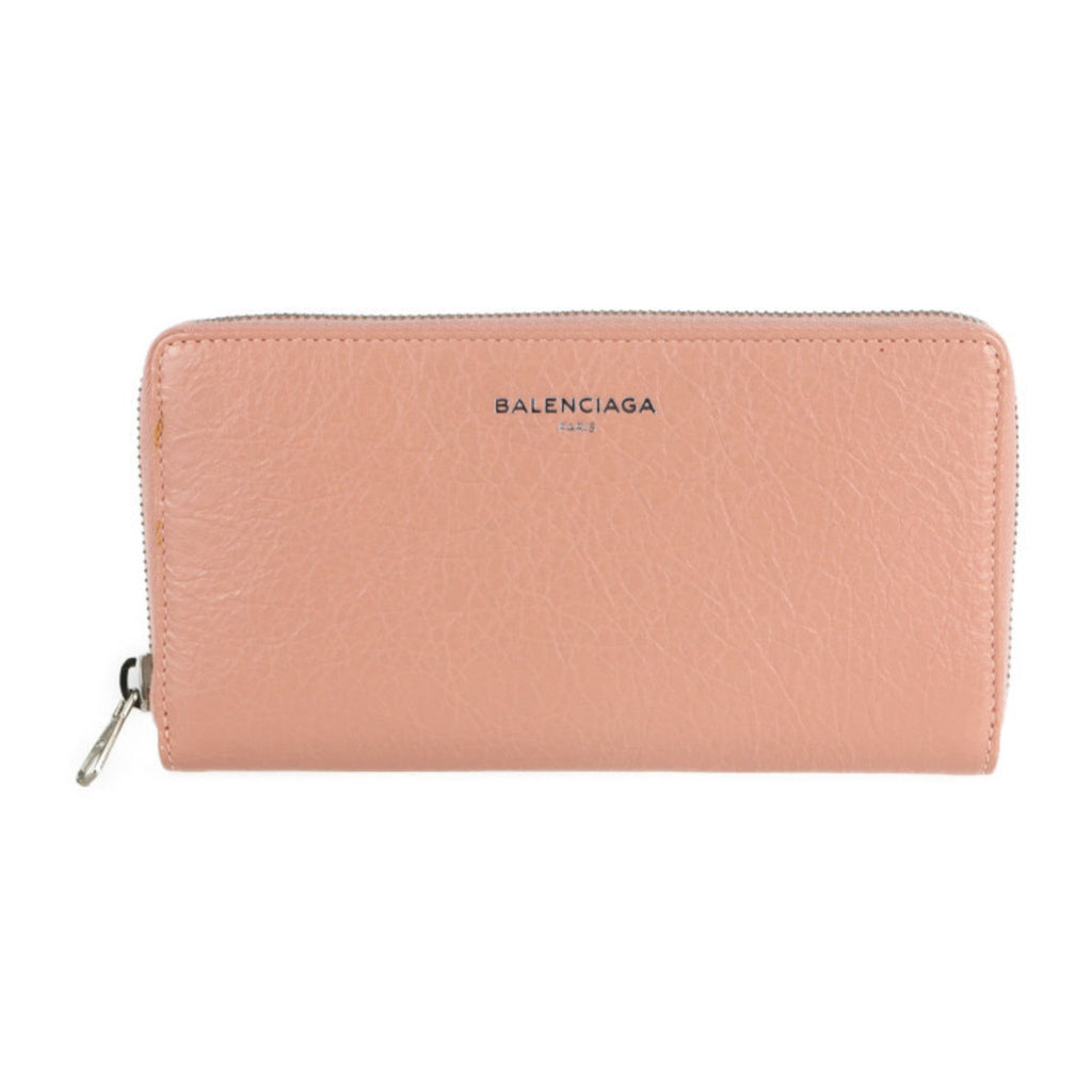 Balenciaga Pink Beige Leather Coin Purse/Coin Case