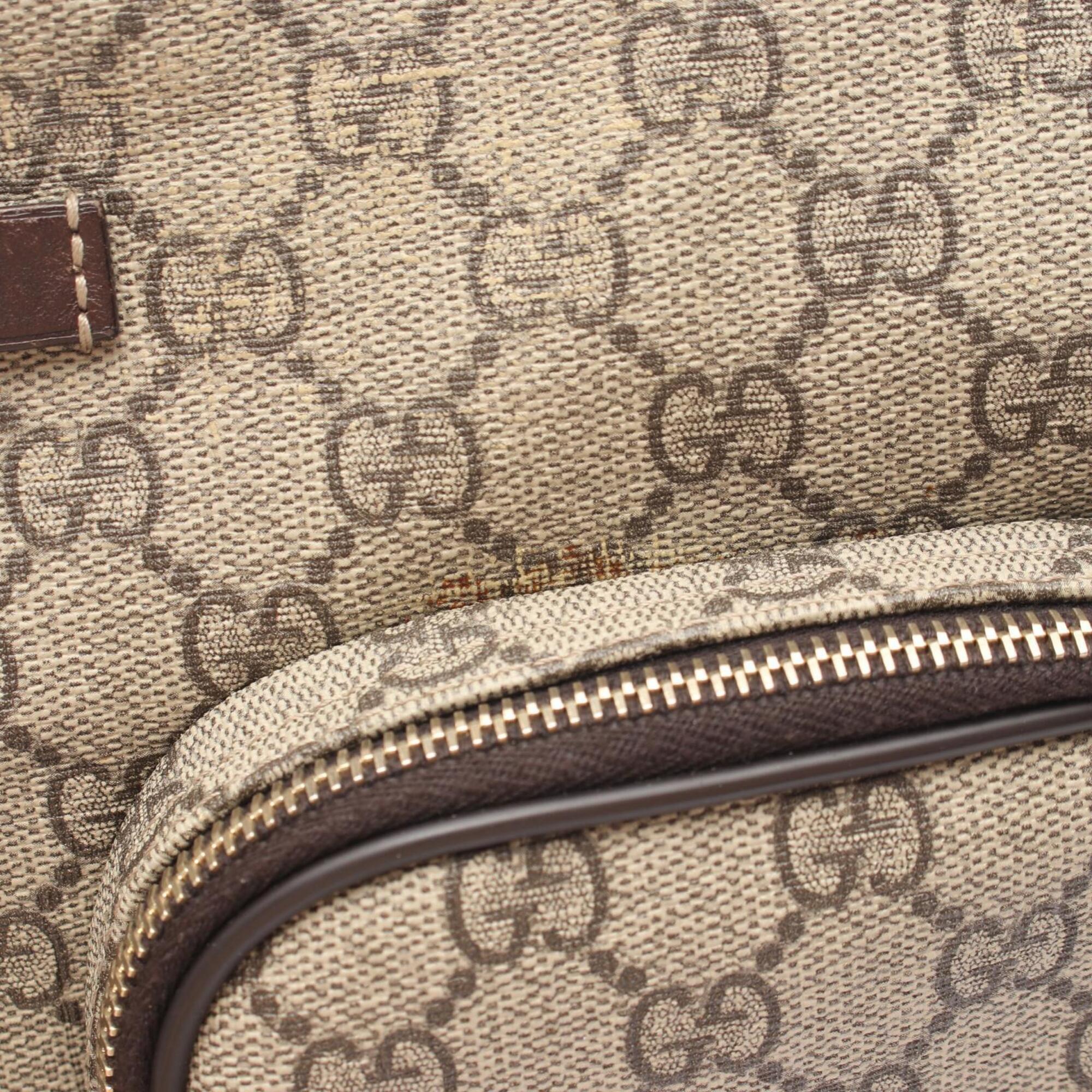Gucci Beige Brown Pvc Leather Handbag Shoulder Bag (Pre-Owned)