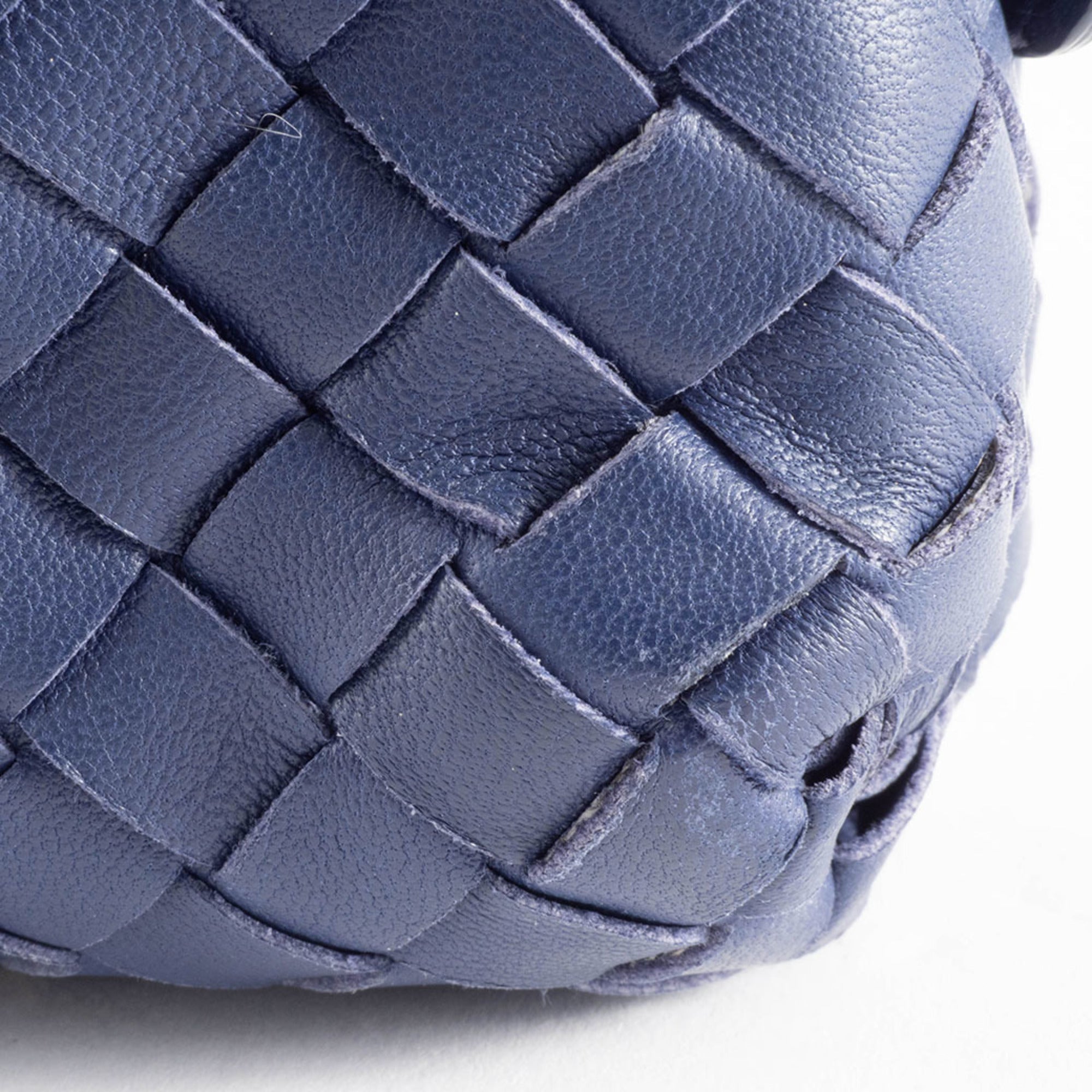 Bottega Veneta Navy Leather Shoulder Bag
