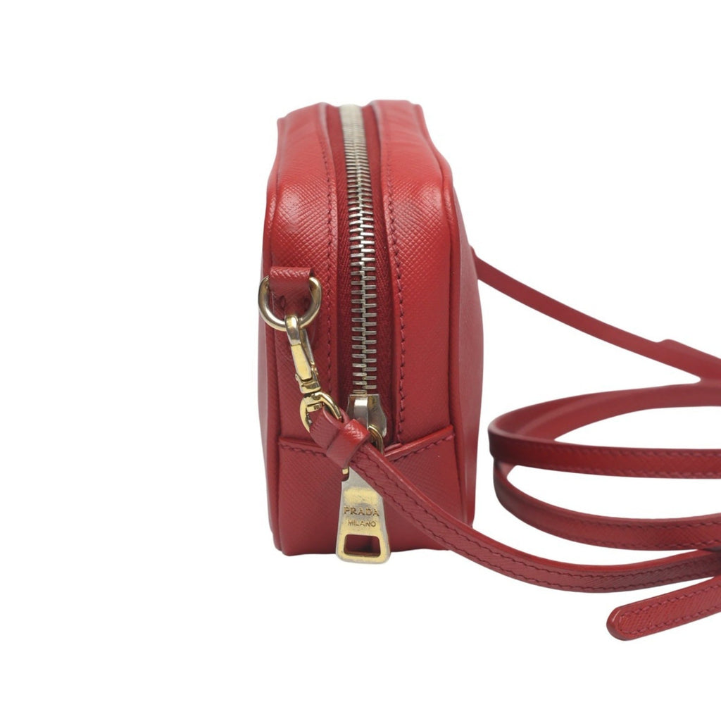 Prada Red Color Leather Shoulder Bag