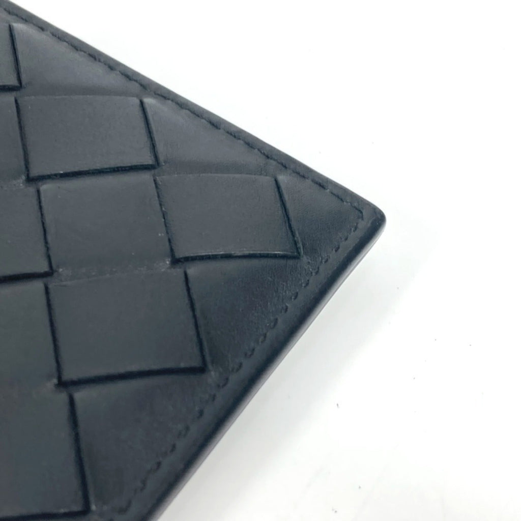 Bottega Veneta Intrecciato Black Leather Coin Purse/Coin Case