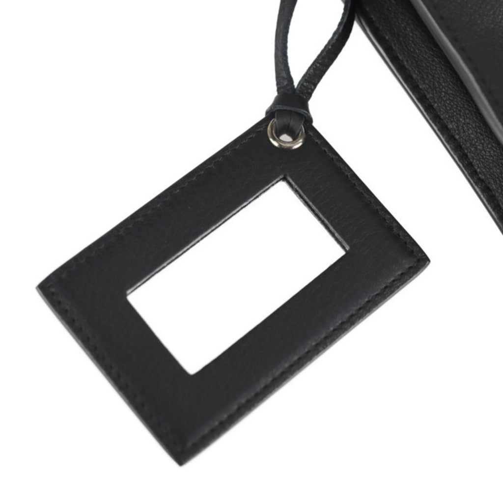 Balenciaga Paper Black Leather Clutch