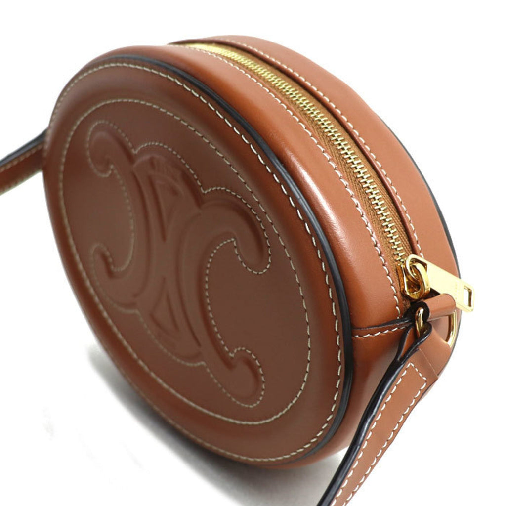 Celine Gold Leather Shoulder Bag