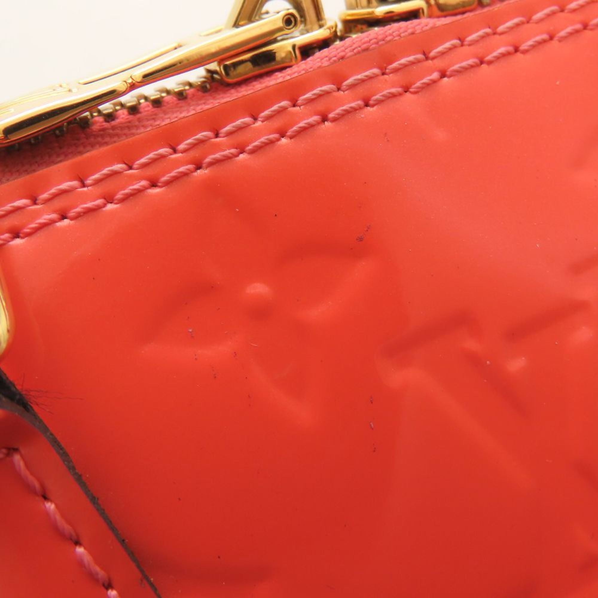 Louis Vuitton Rose Litchi Patent Leather Handbag