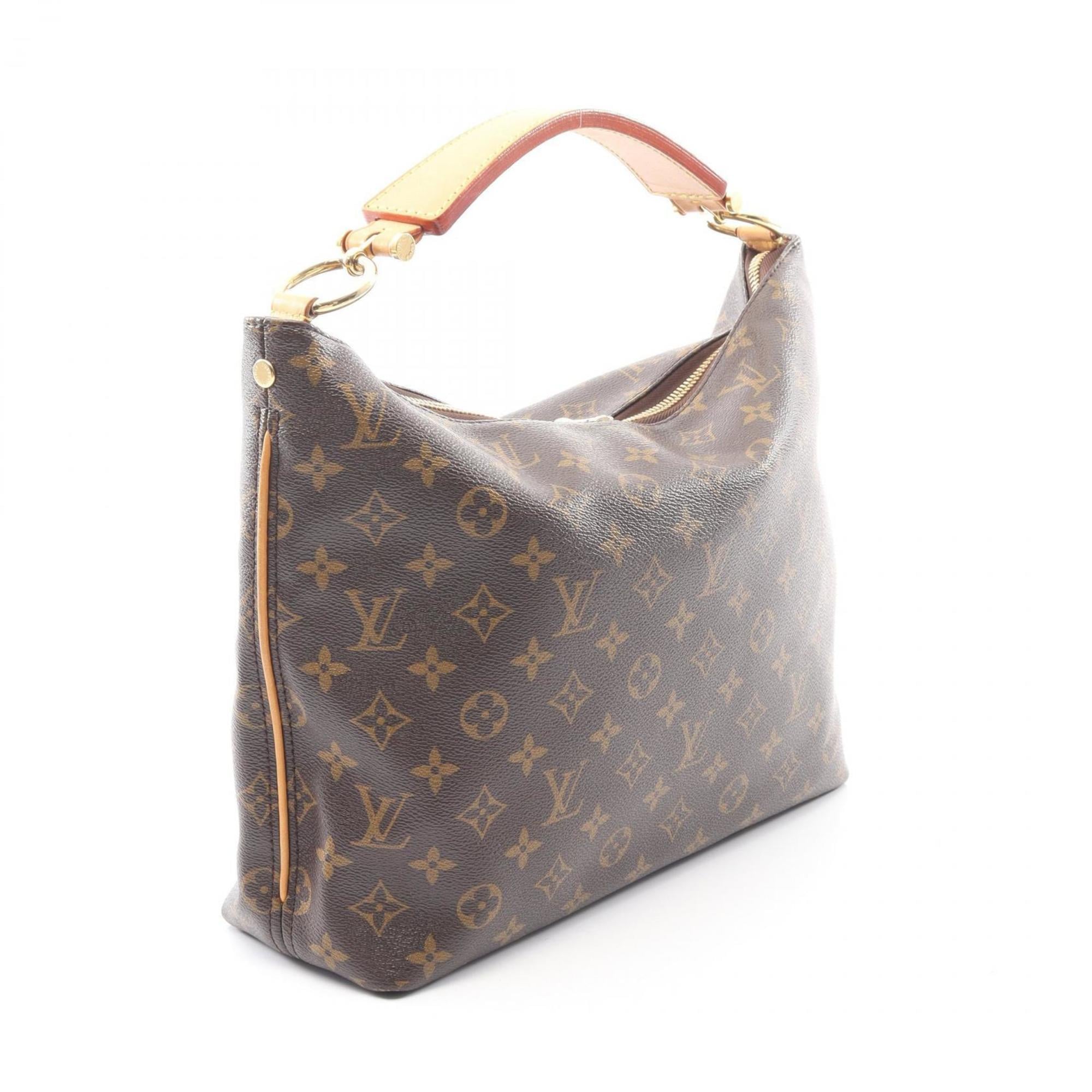 Louis Vuitton Monogram Brown Coated Canvas Leather Shoulder Bag