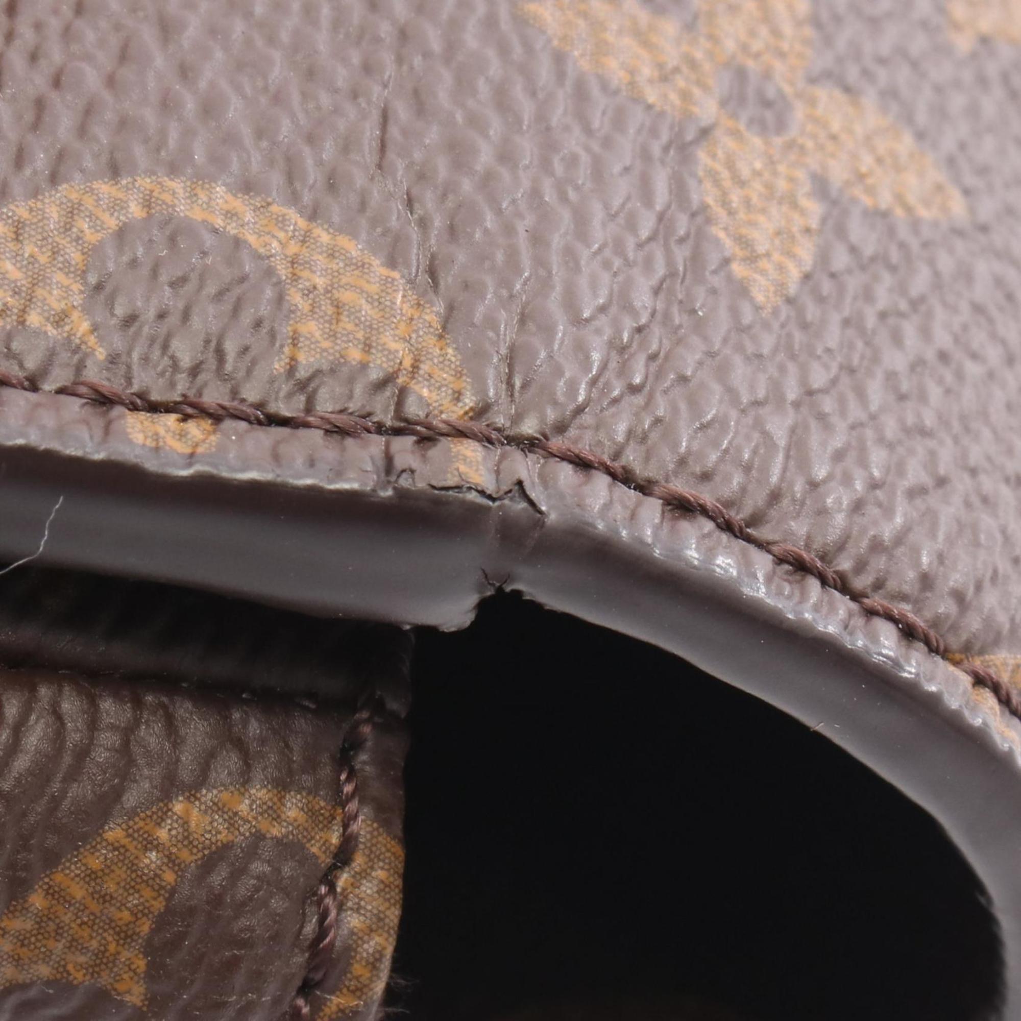 Louis Vuitton Brown Monogram Coated Canvas Leather Handbag Pochette