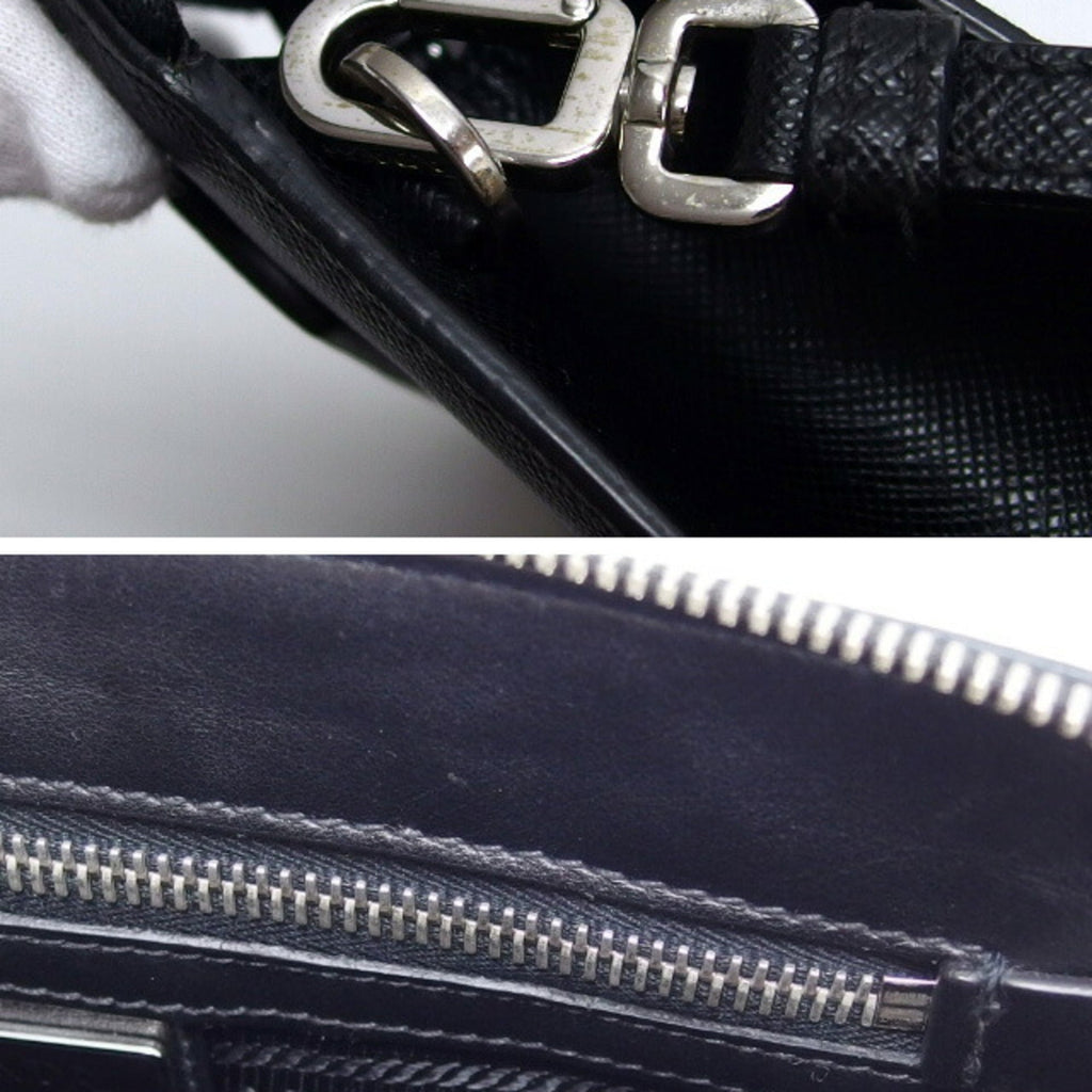Prada Nero Leather Clutch Bag