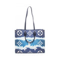 Louis Vuitton Multi-Color Navy White Coated Canvas Pvc Leather Shoulder Bag