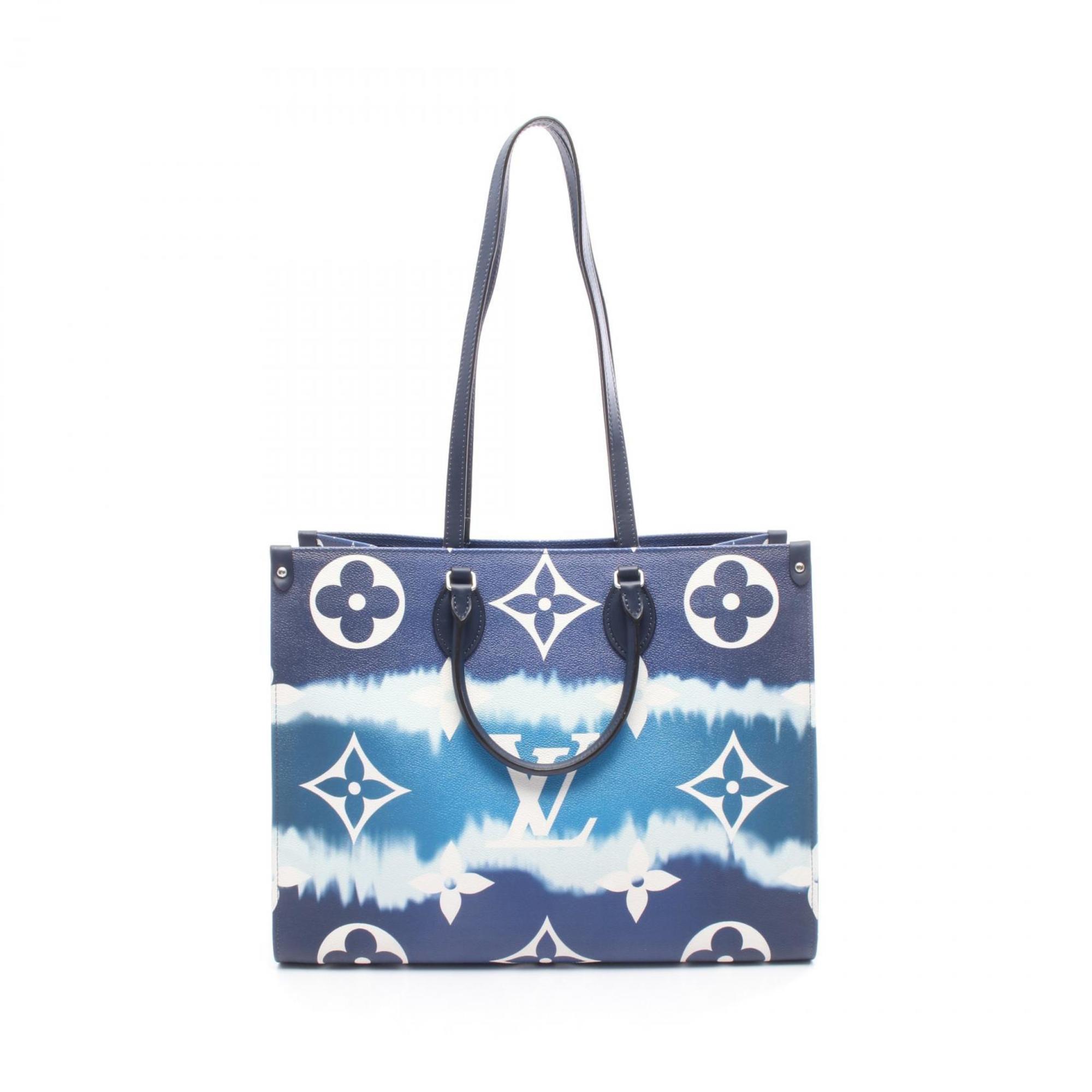 Louis Vuitton Multi-Color Navy White Coated Canvas Pvc Leather Shoulder Bag
