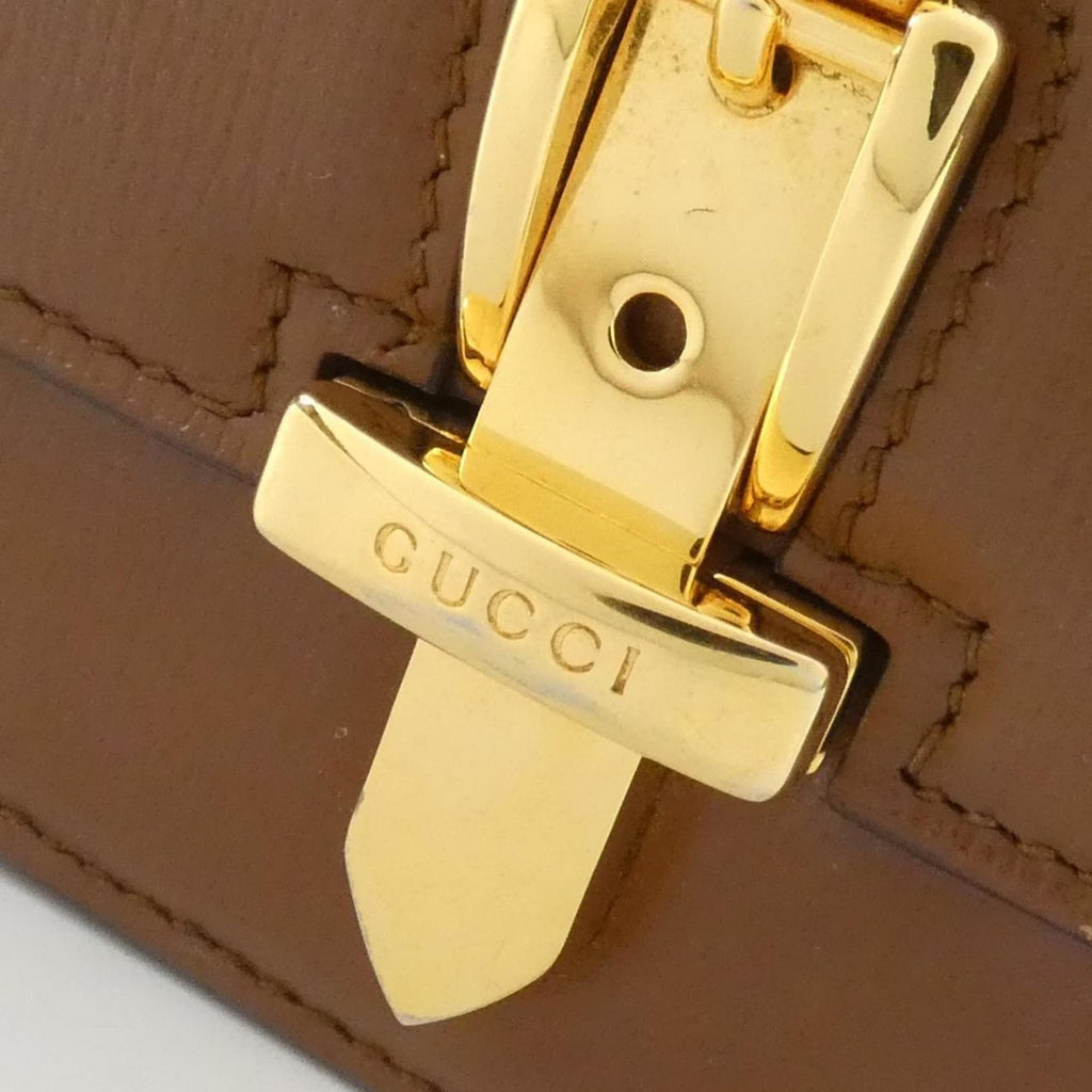 Gucci Brown Leather Shoulder Bag (Pre-Owned)