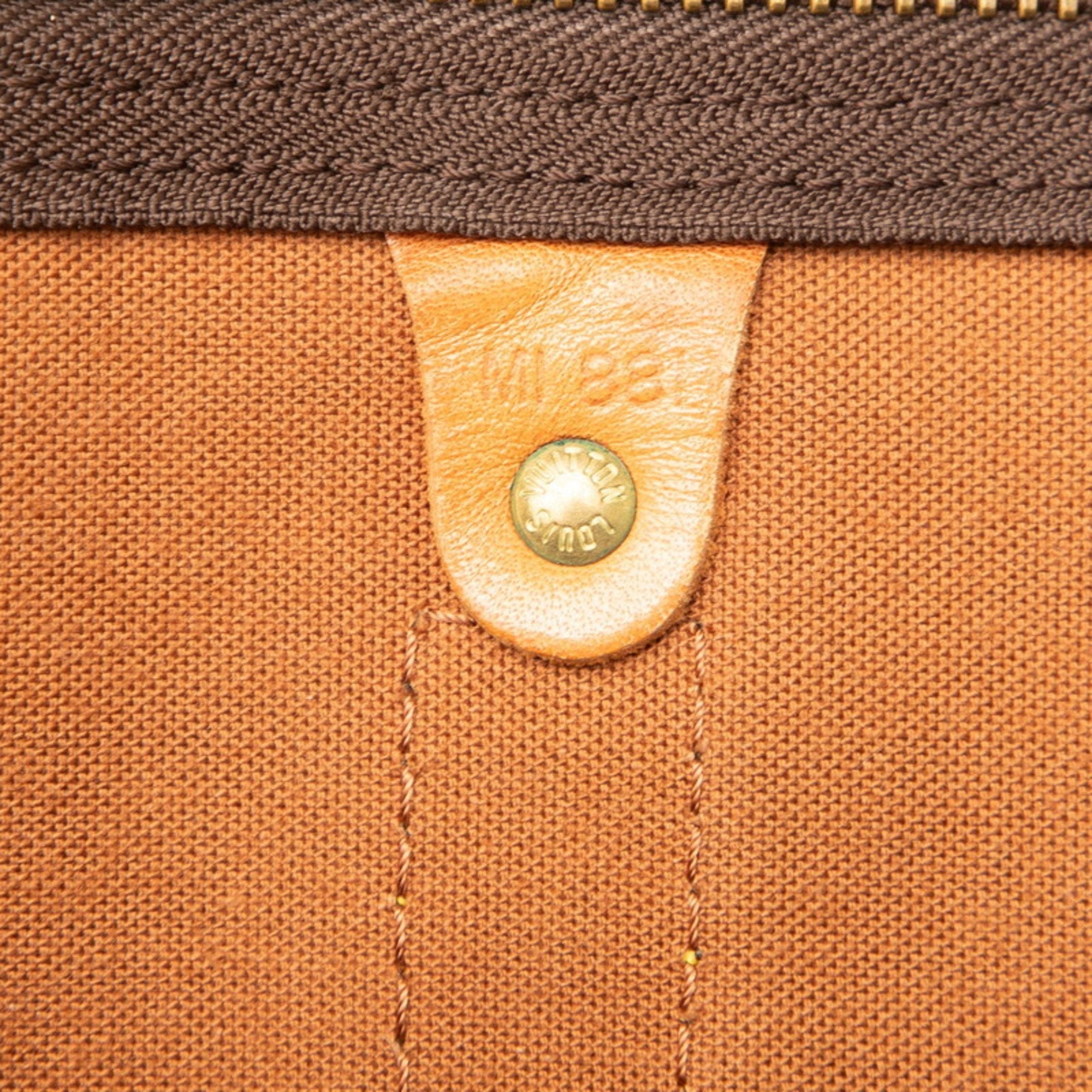 Louis Vuitton Brown Pvc Leather Boston Bag