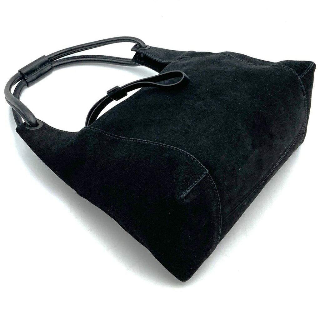 Gucci Black Suede Handbag Shoulder Bag (Pre-Owned)