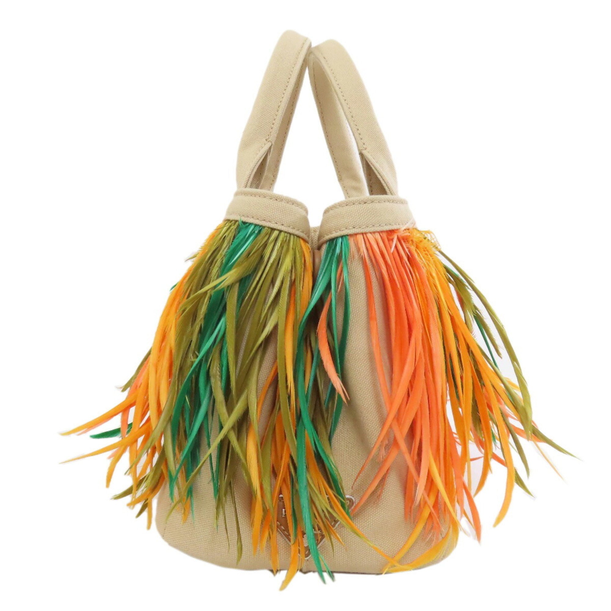 Prada Beige Canvas Handbag
