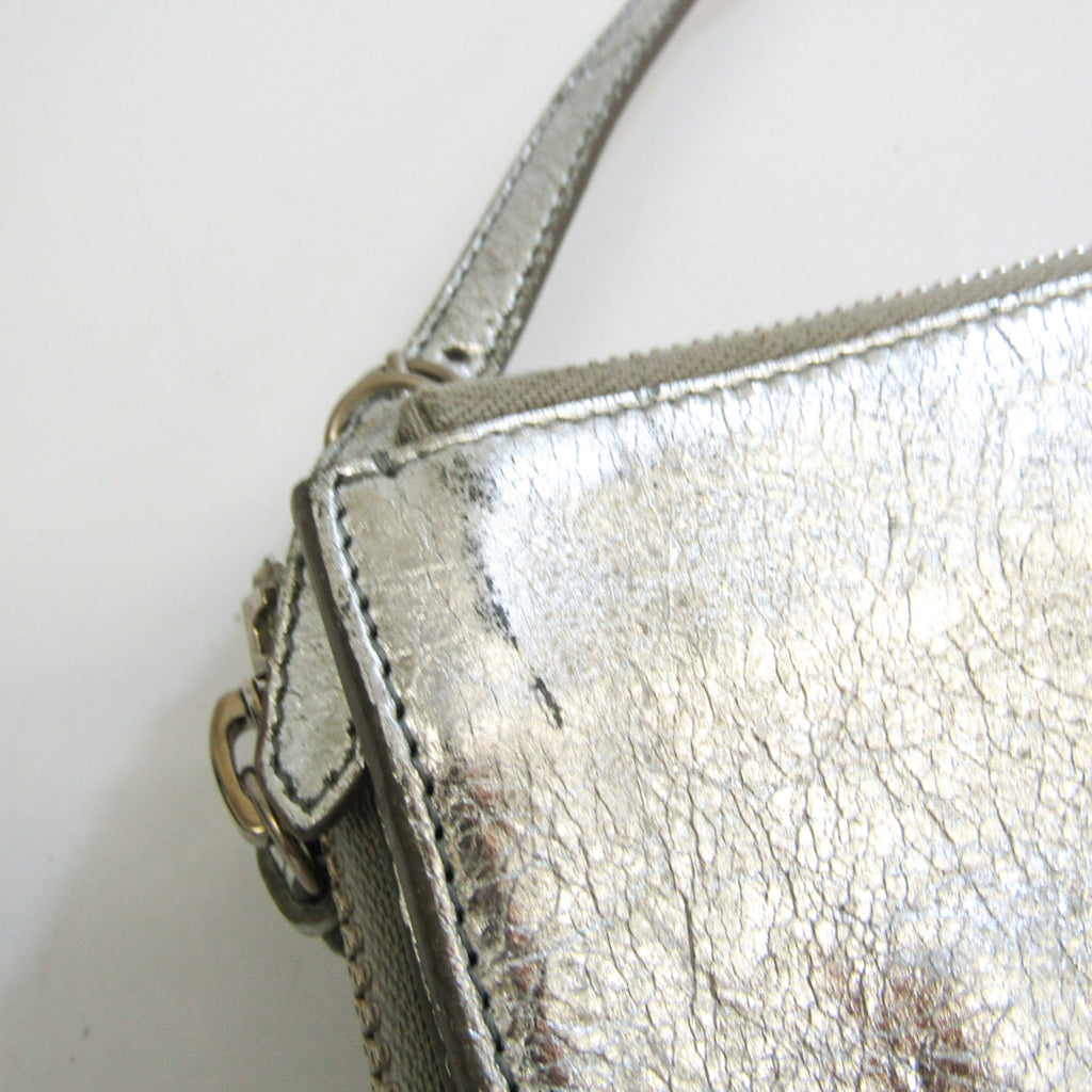 Balenciaga Silver Leather Shoulder