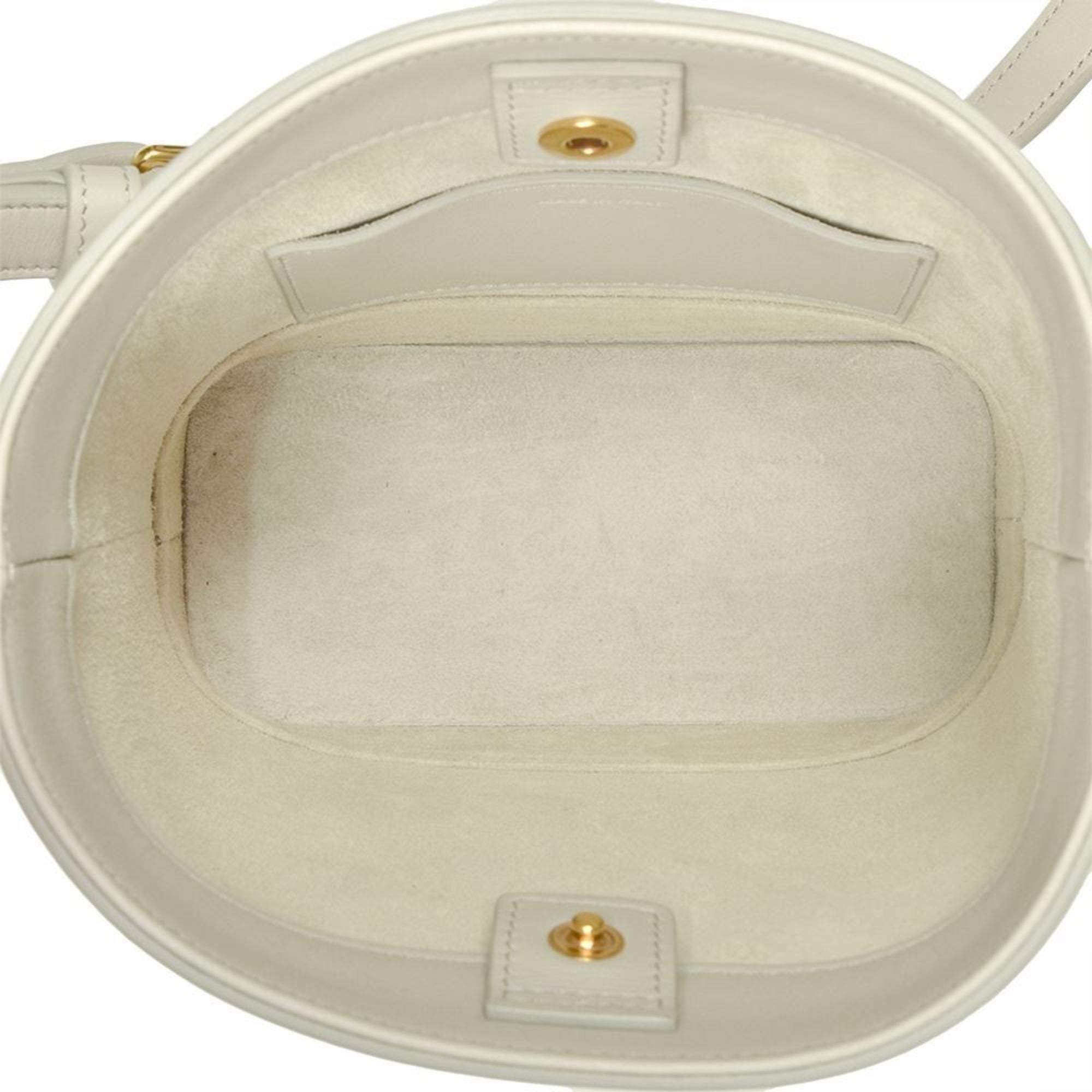 Celine White Leather Shoulder Bag