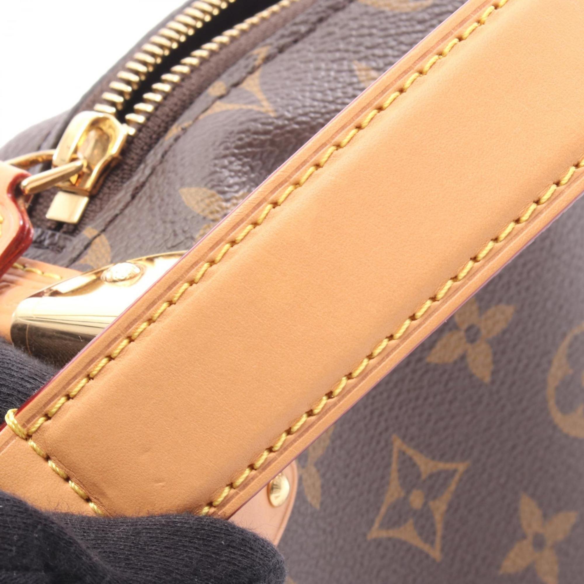 Louis Vuitton Brown Coated Canvas Leather Handbag