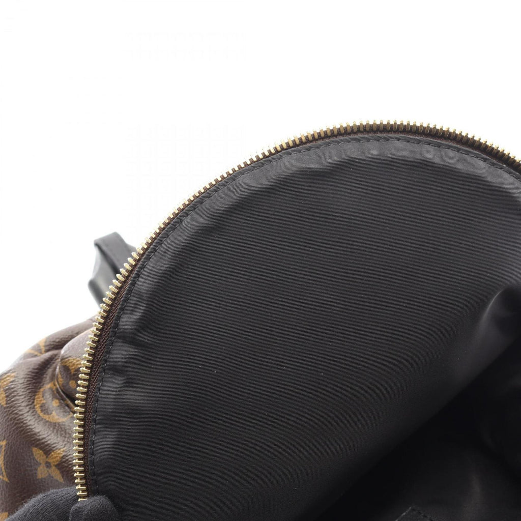 Louis Vuitton Black Brown Monogram Coated Canvas Leather Backpack