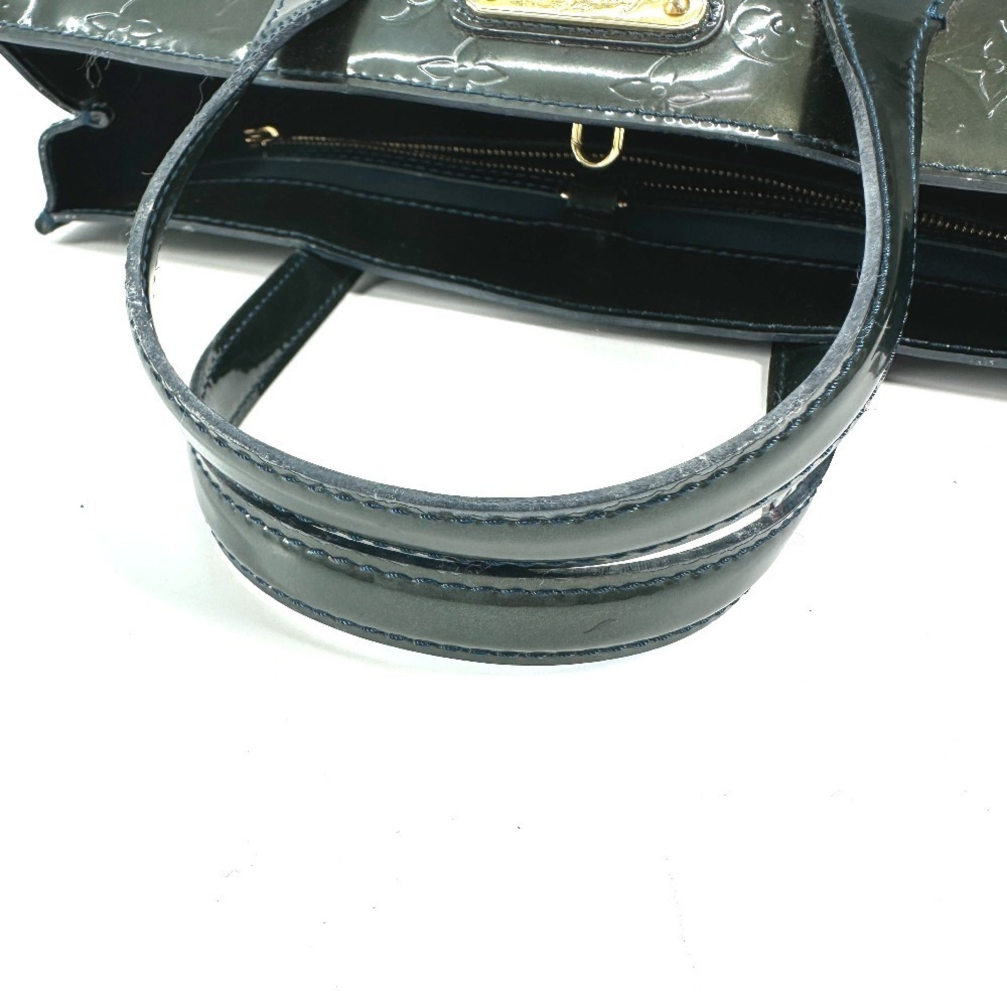 Louis Vuitton Monogram Vernis Blue Nuit Green Monogram Vernis Handbag Tote Bag