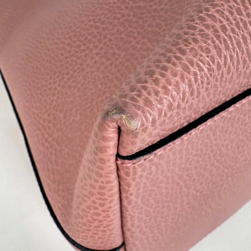 Gucci Pink Leather Shoulder Bag Tote Bag (Pre-Owned)