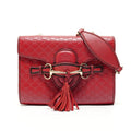 Gucci Microguccissima Red Color Micro Gg Leather Shoulder Bag (Pre-Owned)