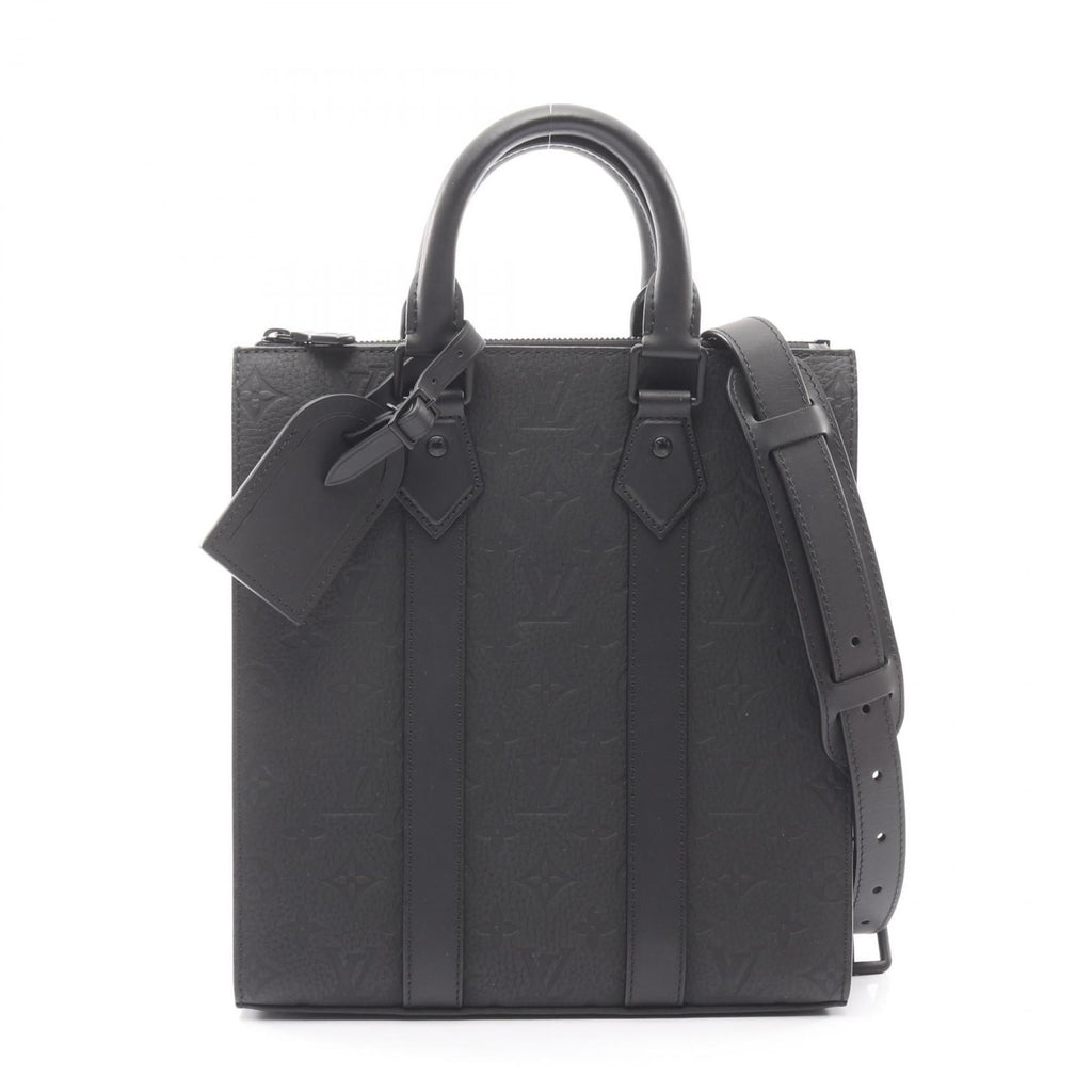 Louis Vuitton Black Noir Leather Handbag Tote Bag