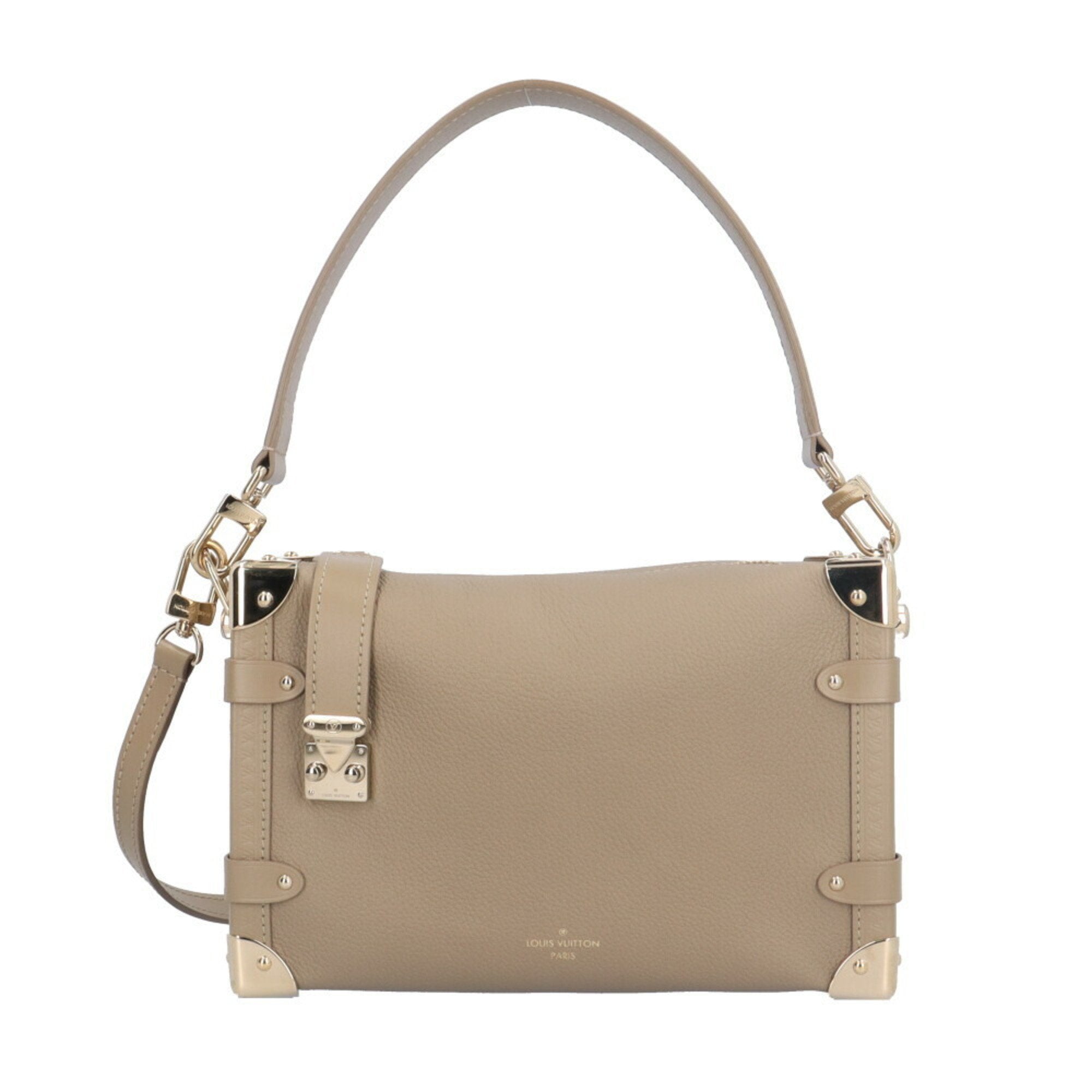 Louis Vuitton Beige Taupe Leather Shoulder Bag