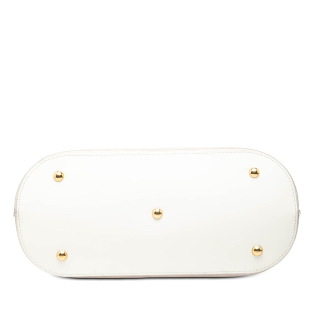 Louis Vuitton Clear White Vinyl Leather Handbag Pouch Tote Bag