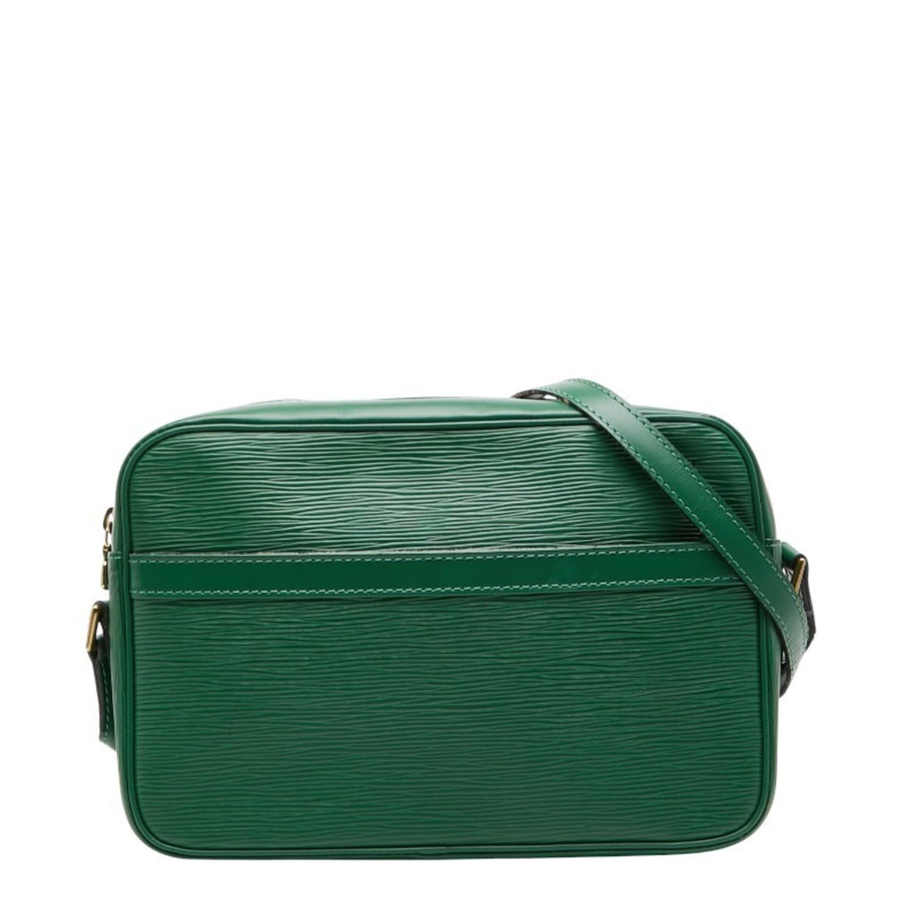 Louis Vuitton Borneo Green Leather Shoulder Bag