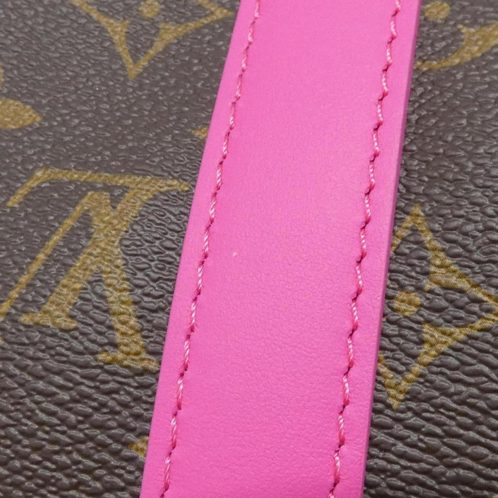 Louis Vuitton Brown Fuchsia Coated Canvas Boston Bag