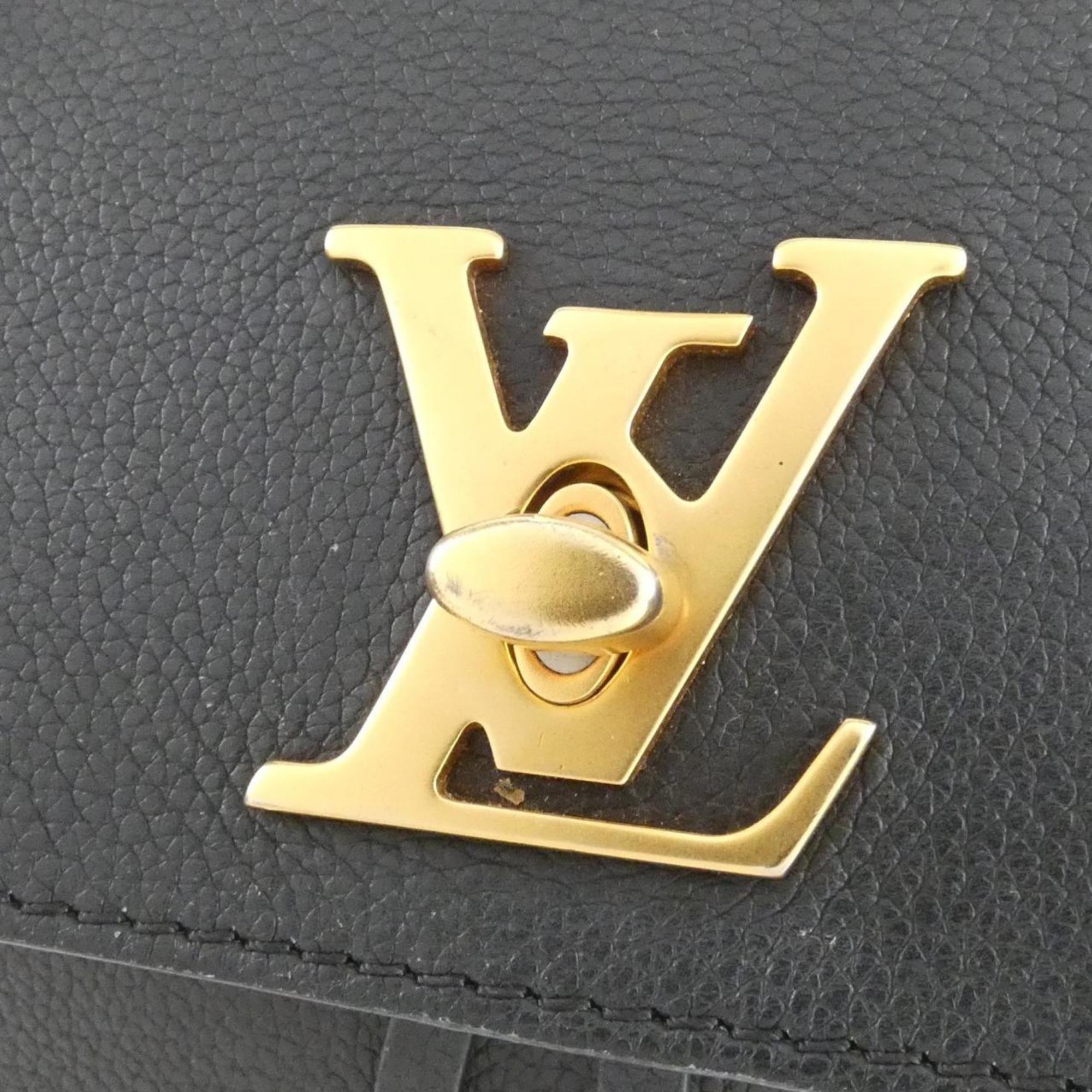 Louis Vuitton Black Leather Backpack