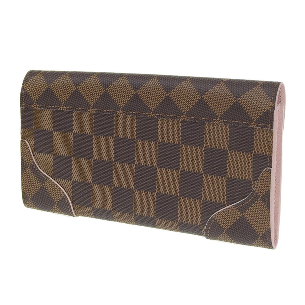 Louis Vuitton Damier Portefeuille Long Wallet with Kaisahock Pink Rose Ballerine N61227