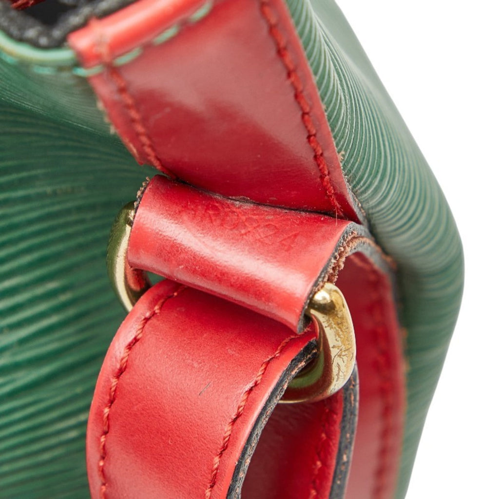 Louis Vuitton Green Red Color Leather Shoulder Bag