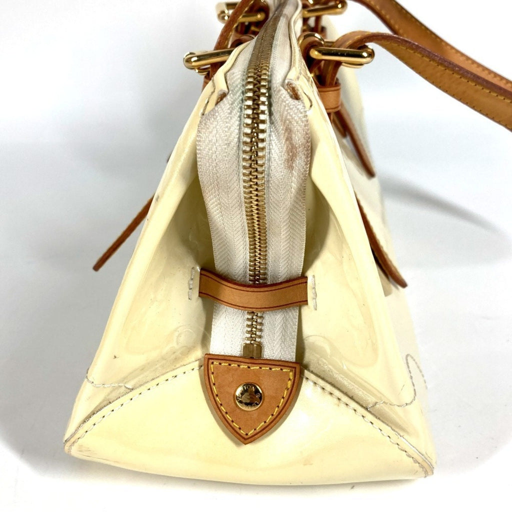 Louis Vuitton Pearl White Monogram Vernis Handbag Shoulder Bag Tote Bag