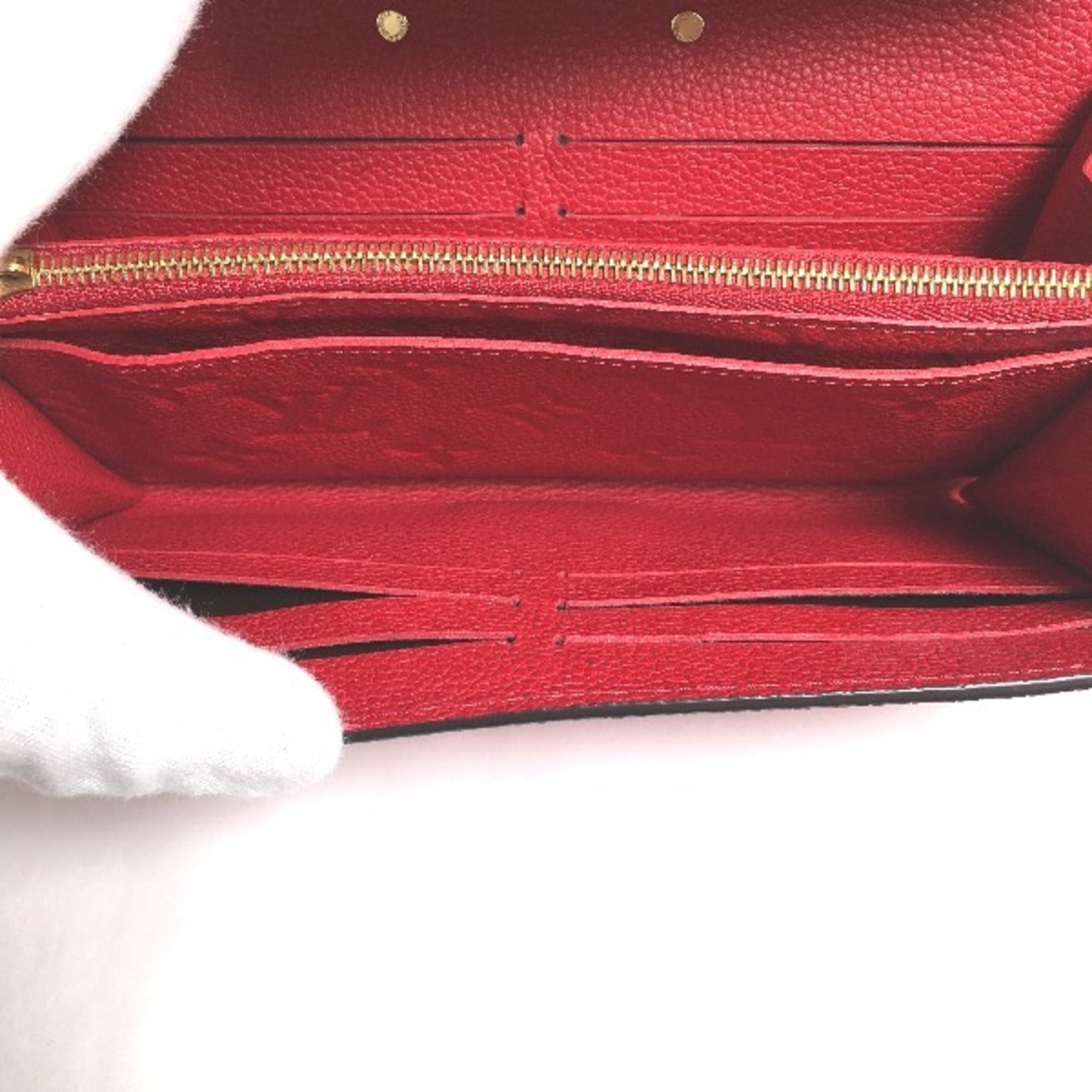 Louis Vuitton Red Color Monogram Long Wallet