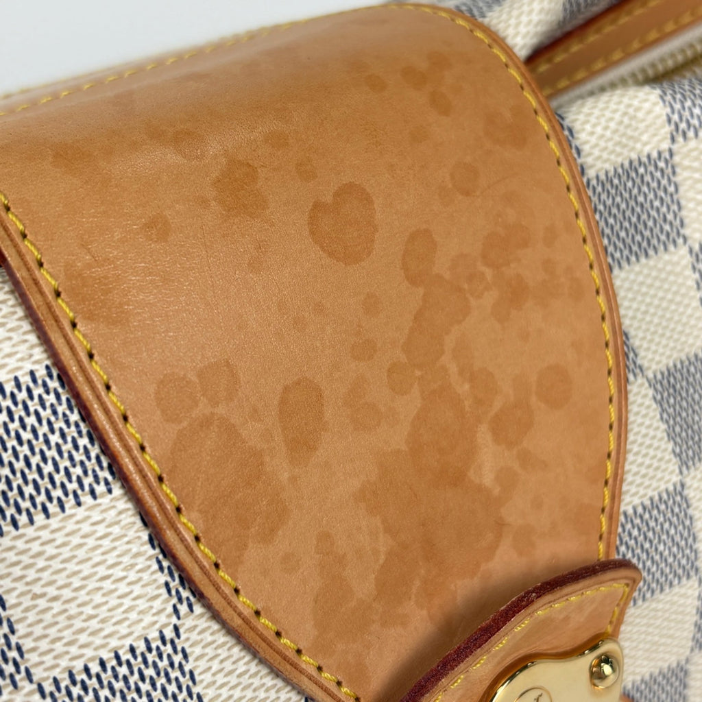 Louis Vuitton White Damier Azur Handbag Shoulder Bag Tote Bag