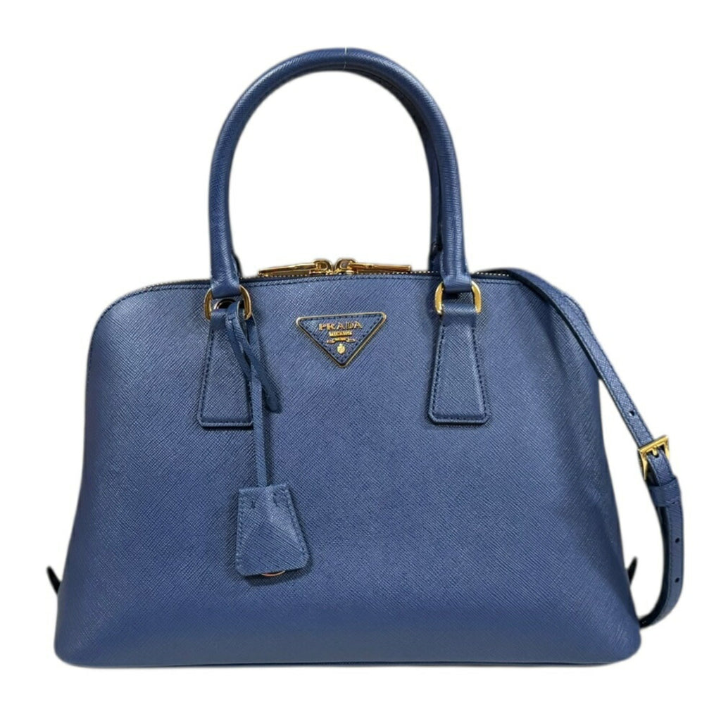 Prada Blue Leather Shoulder Bag