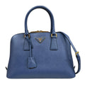 Prada Blue Leather Shoulder Bag