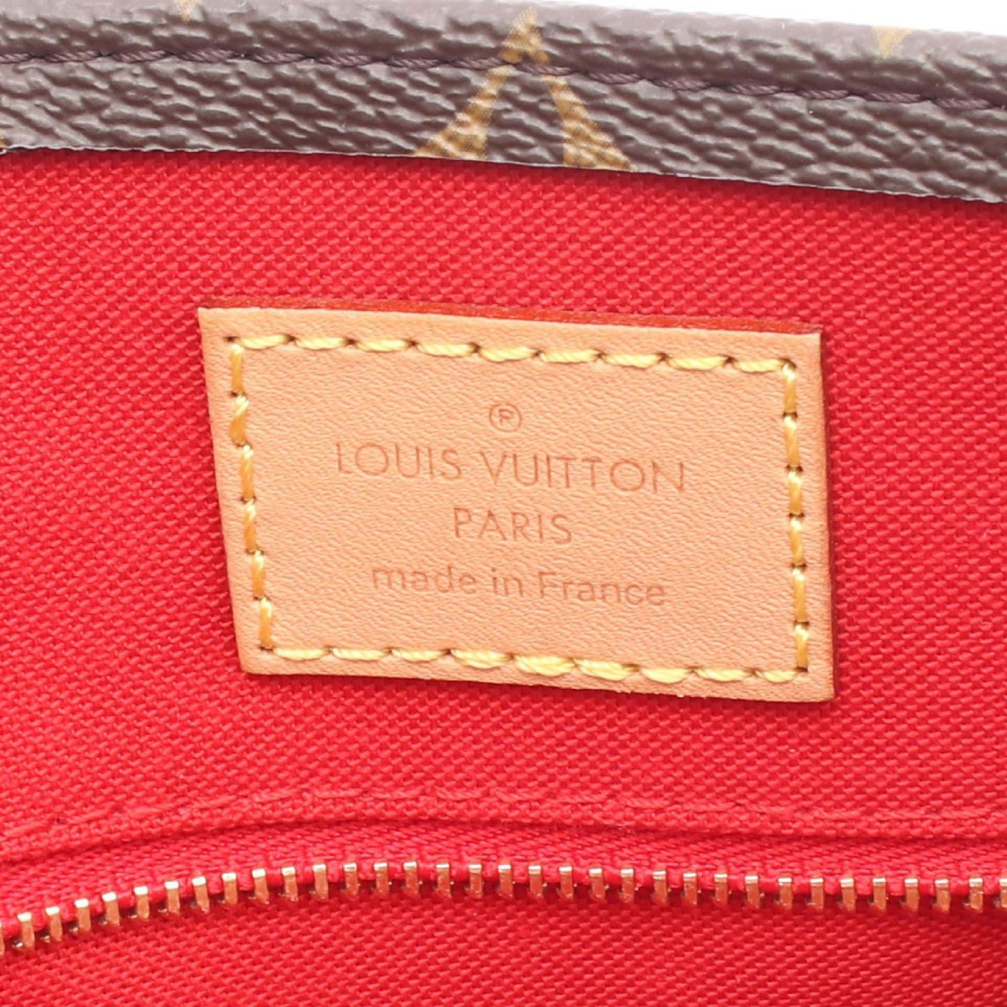 Louis Vuitton Brown Monogram Coated Canvas Leather Monogram Handbag