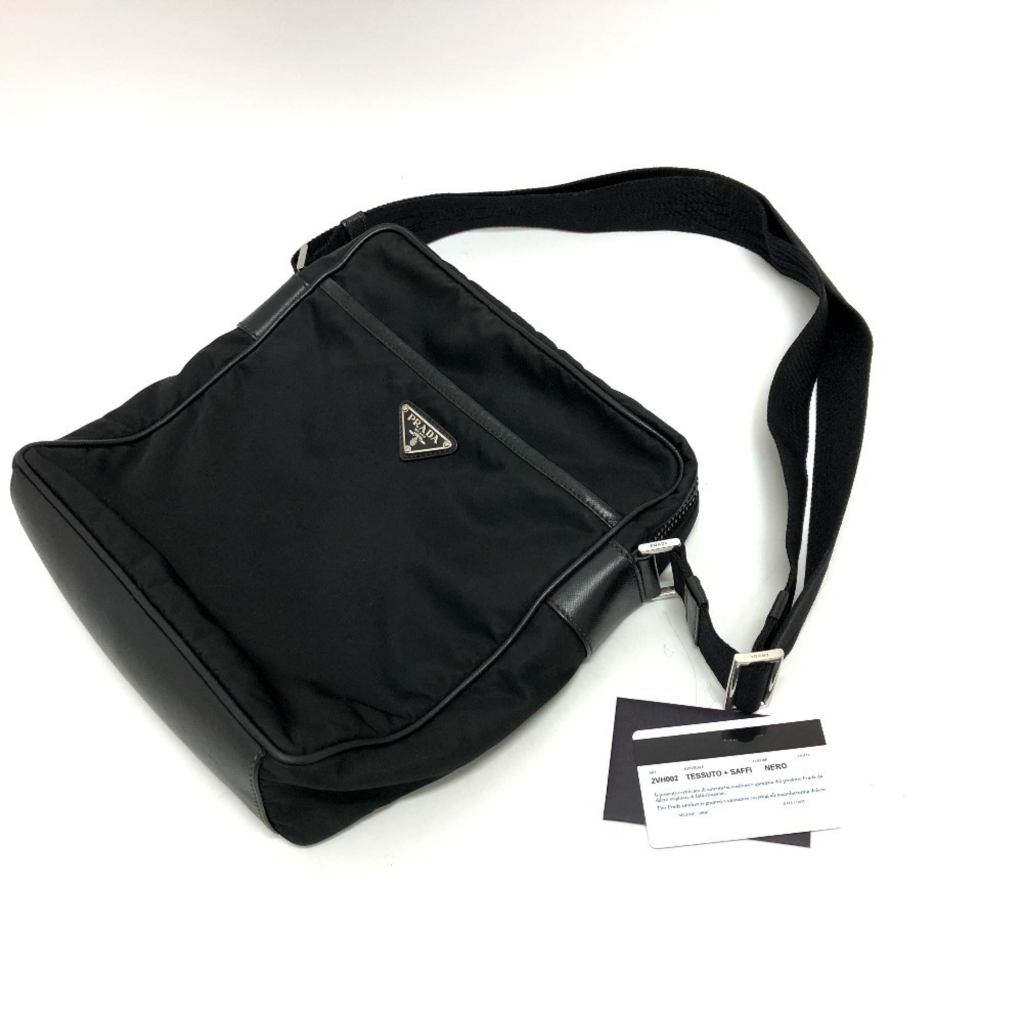 Prada Black Nero Nylon Shoulder Bag