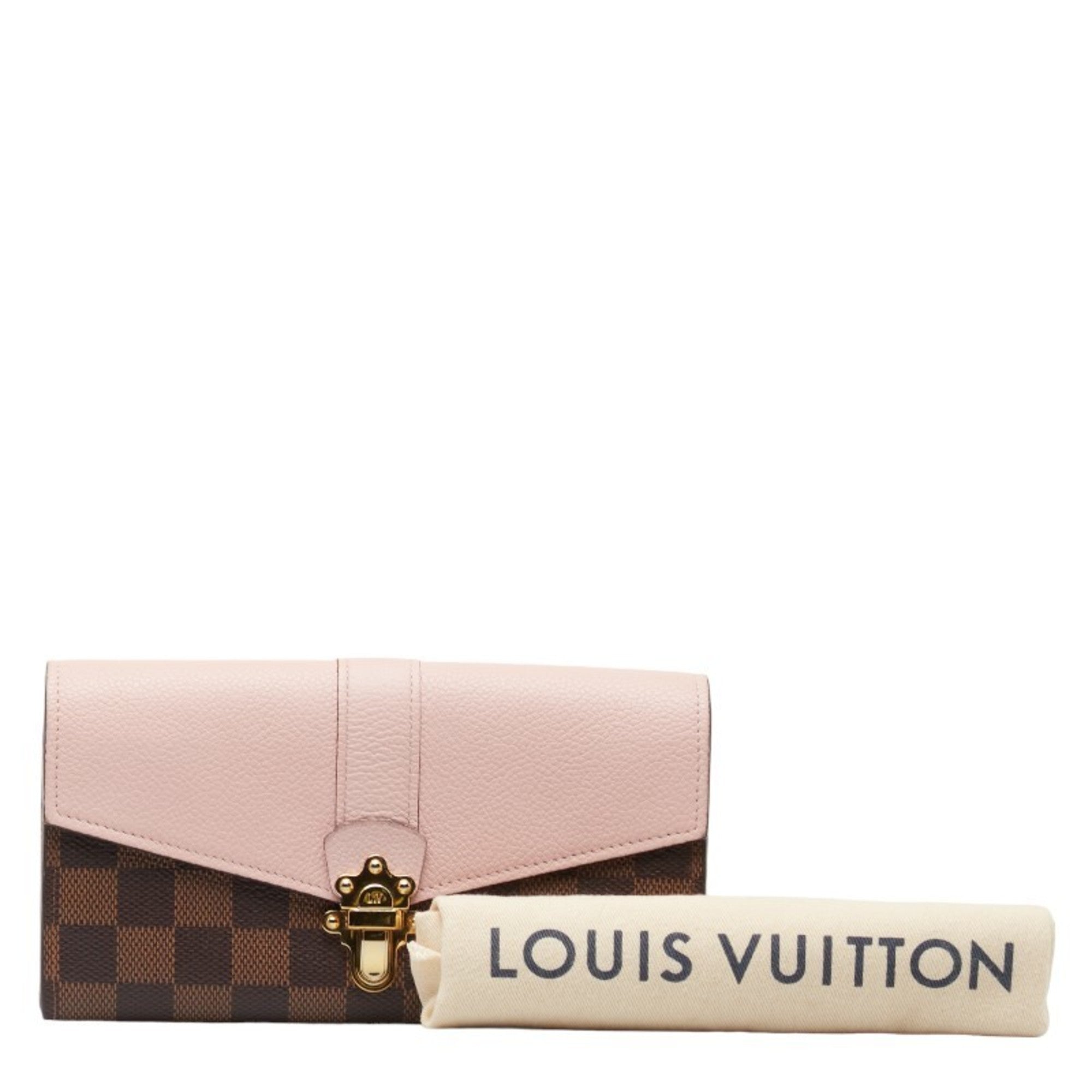 Louis Vuitton Damier Brown Damier Canvas Magnolia Pink Pvc Coin Purse/Coin Case