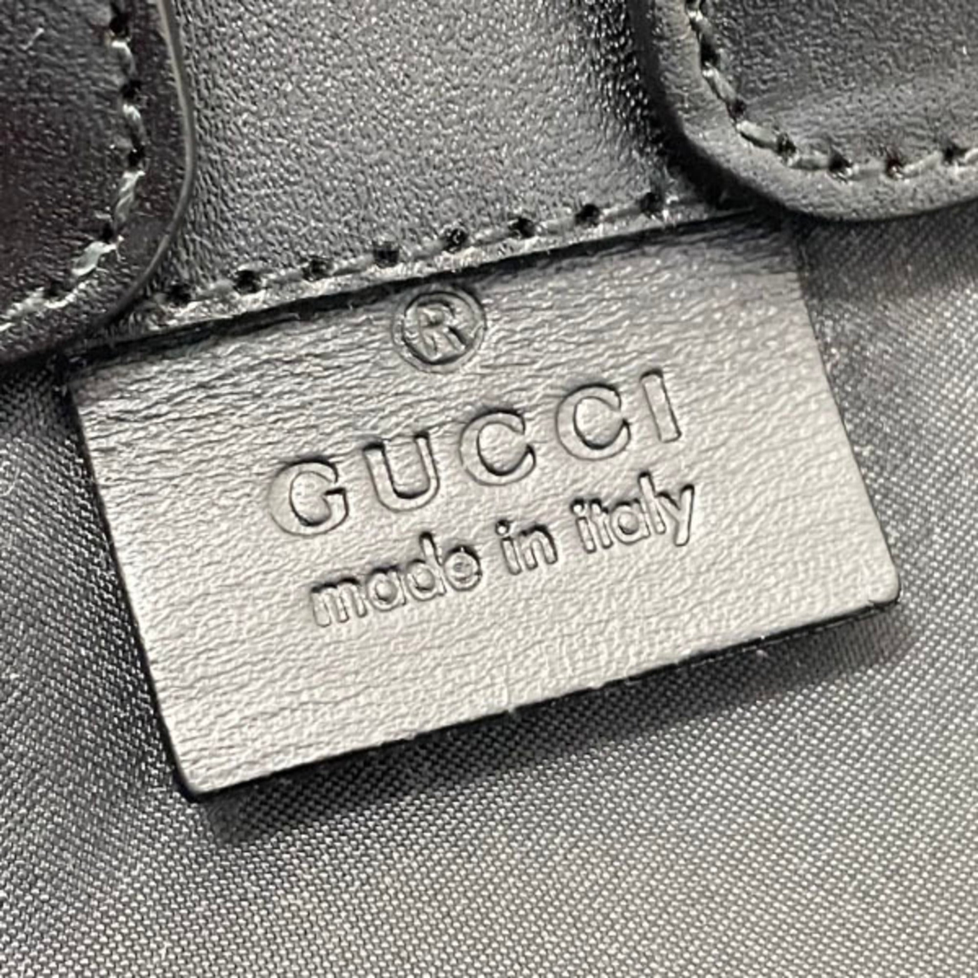 Gucci Black Nylon Leather Pouch (Pre-Owned)