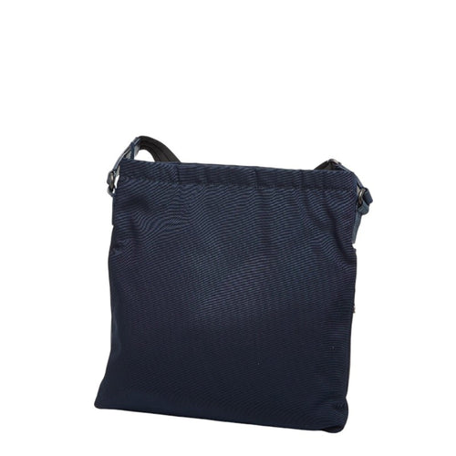 Bottega Veneta Blue Navy Leather Nylon Shoulder Bag