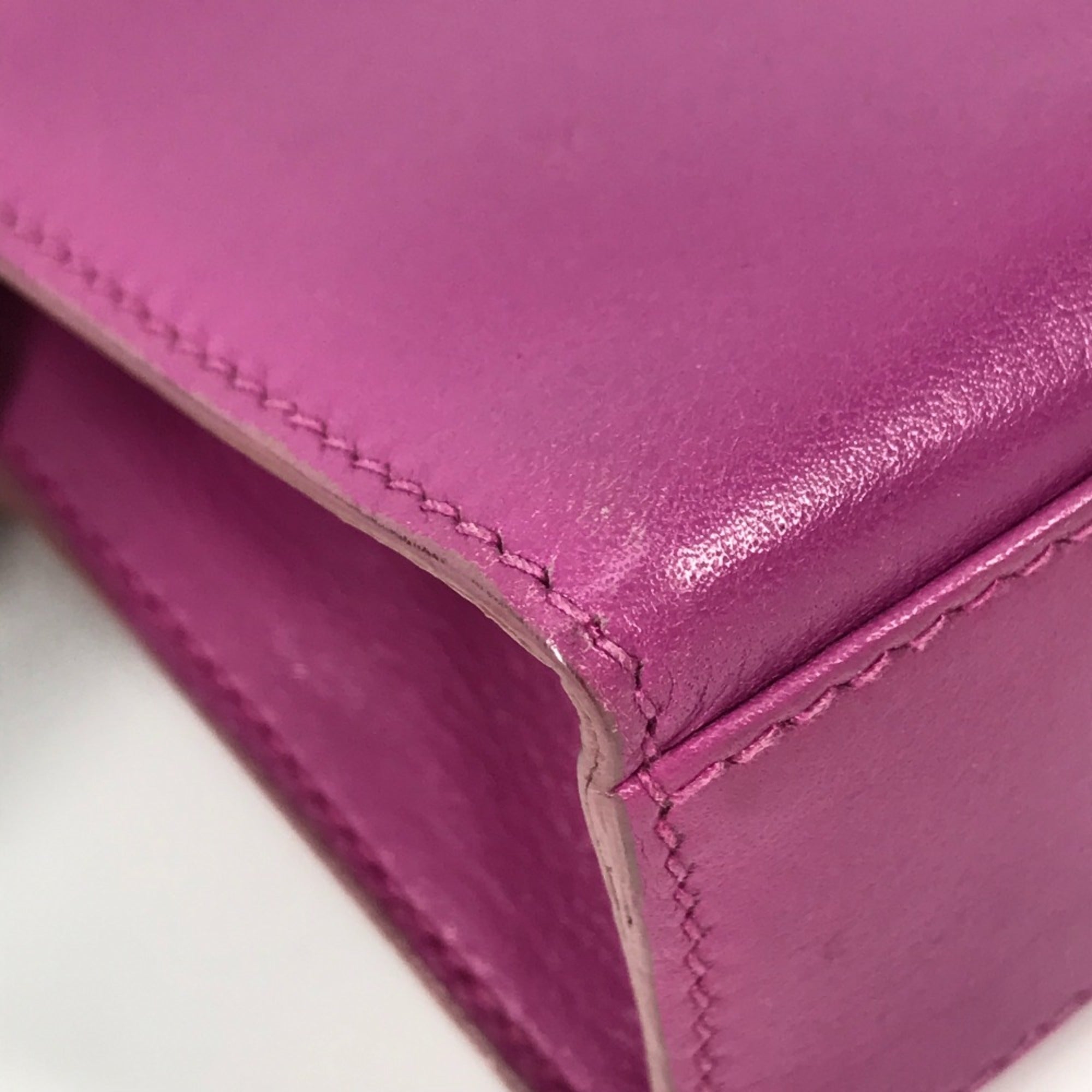 Celine Purple Leather Handbag