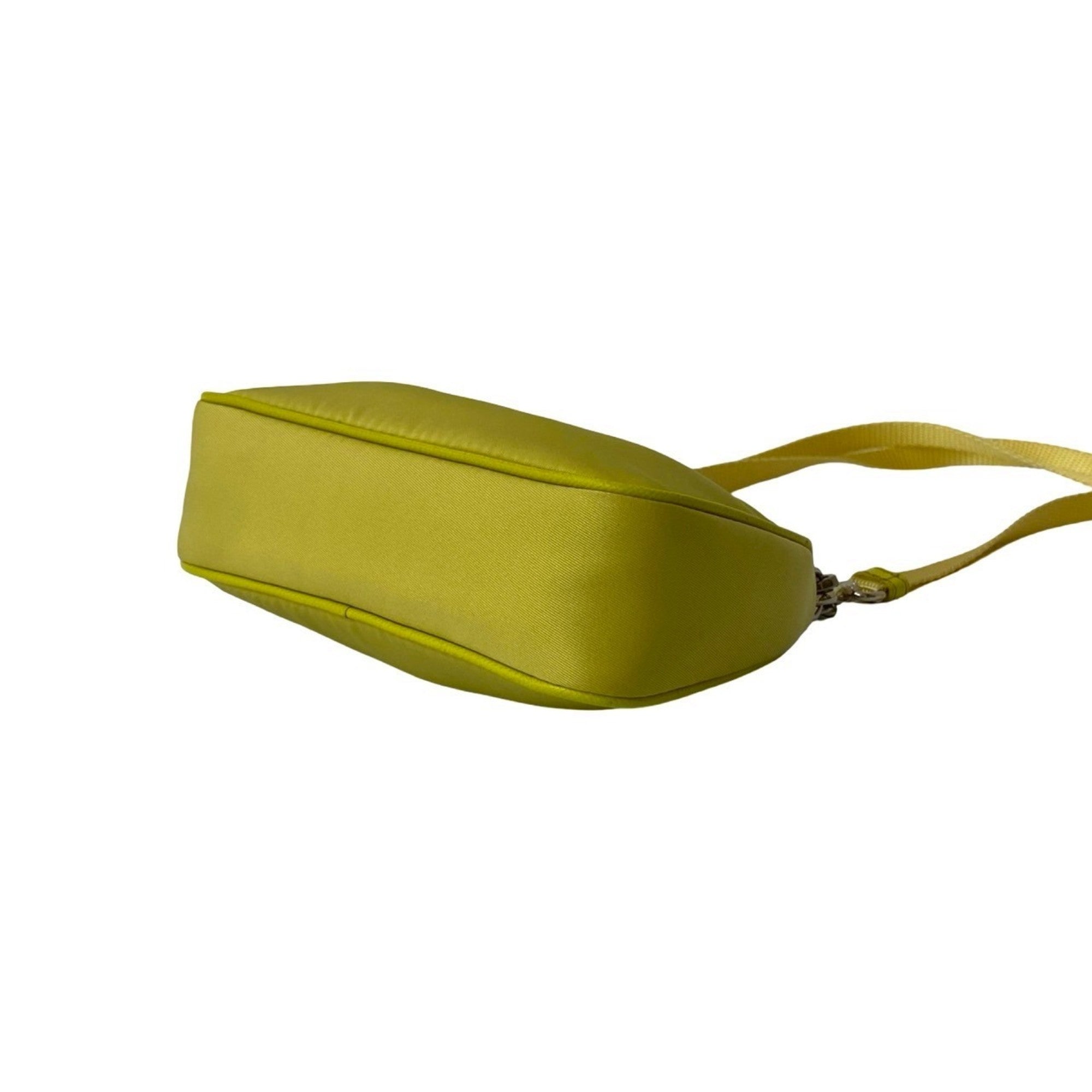 Prada Yellow Nylon Handbag Pochette Shoulder Bag