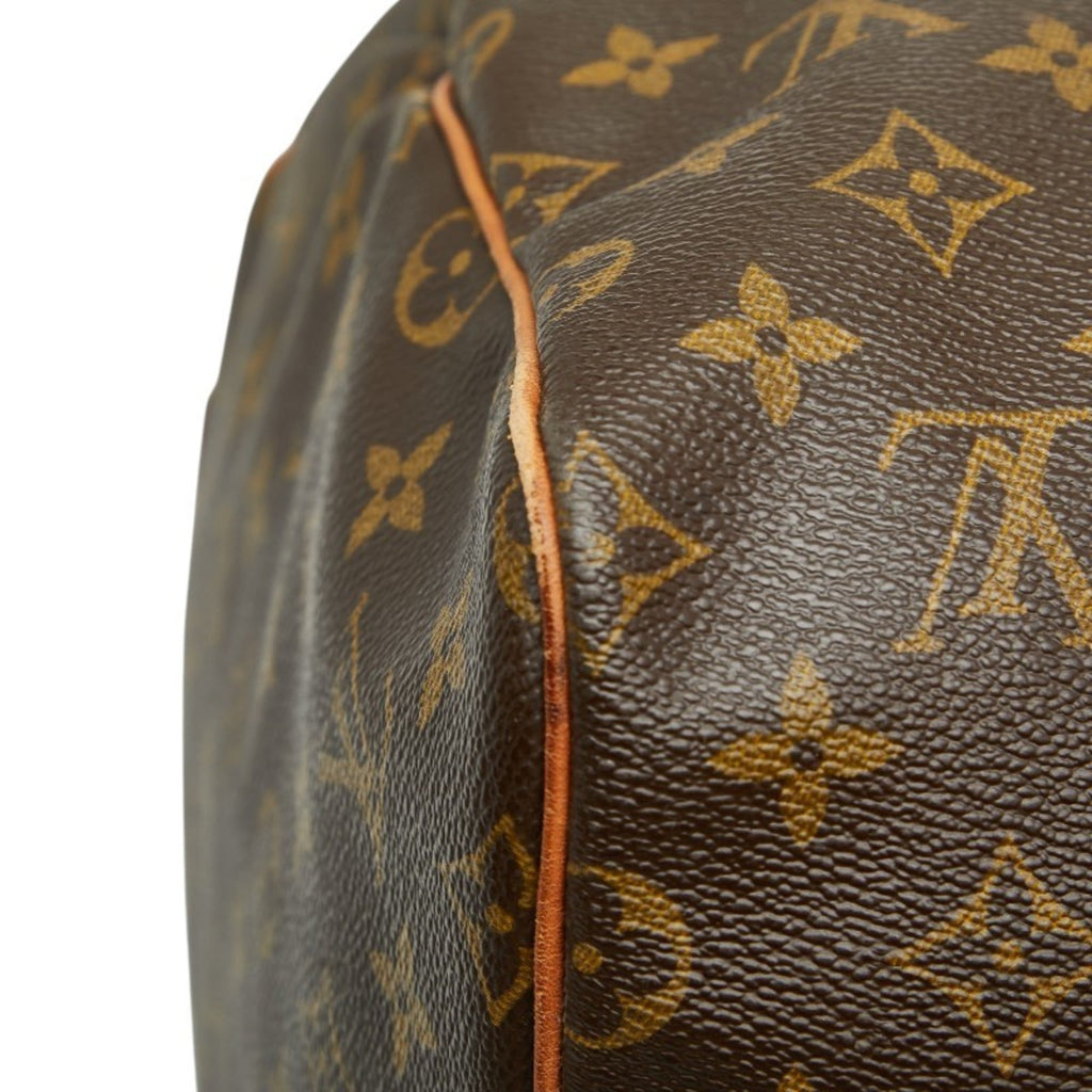Louis Vuitton Brown Pvc Leather Boston Bag
