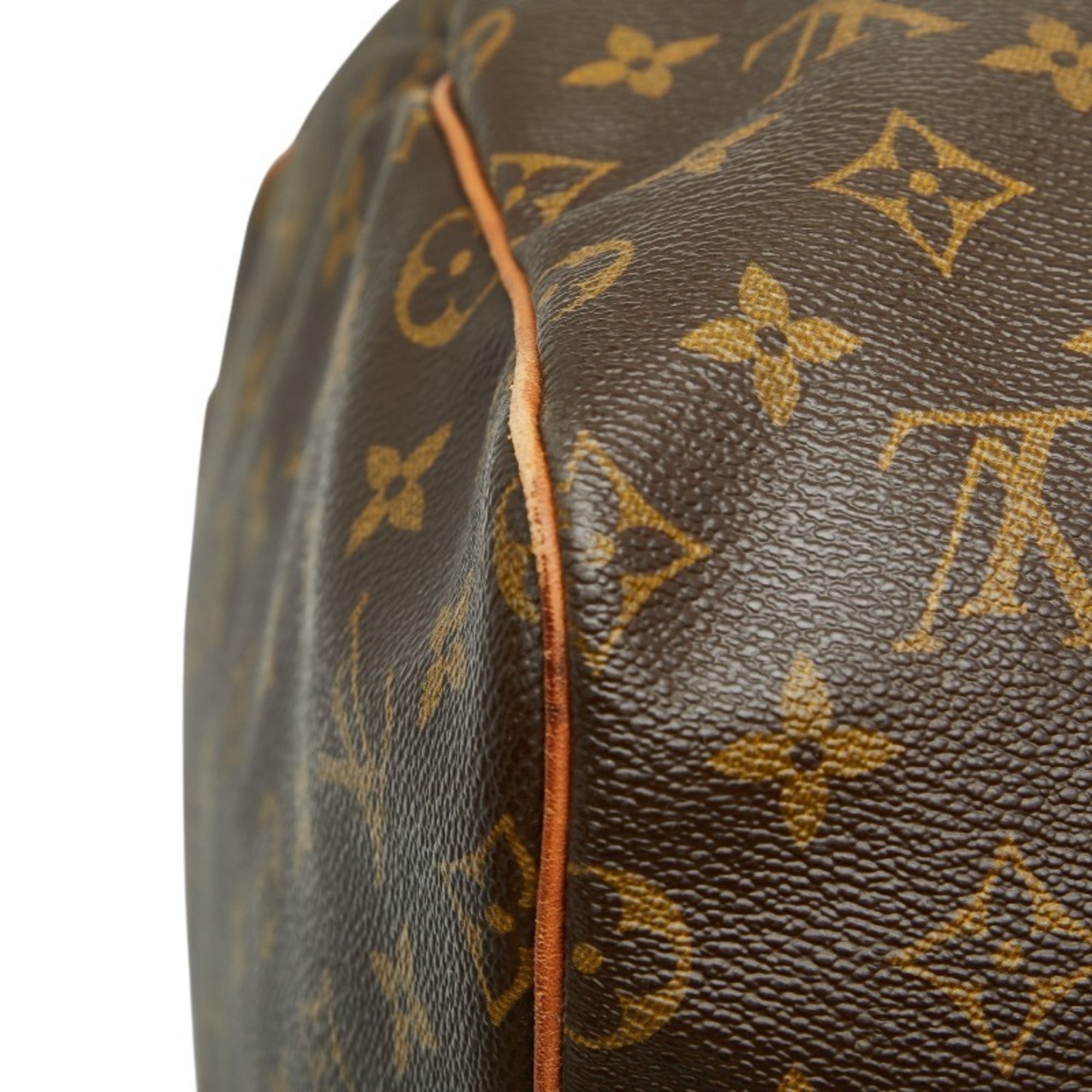 Louis Vuitton Brown Pvc Leather Boston Bag