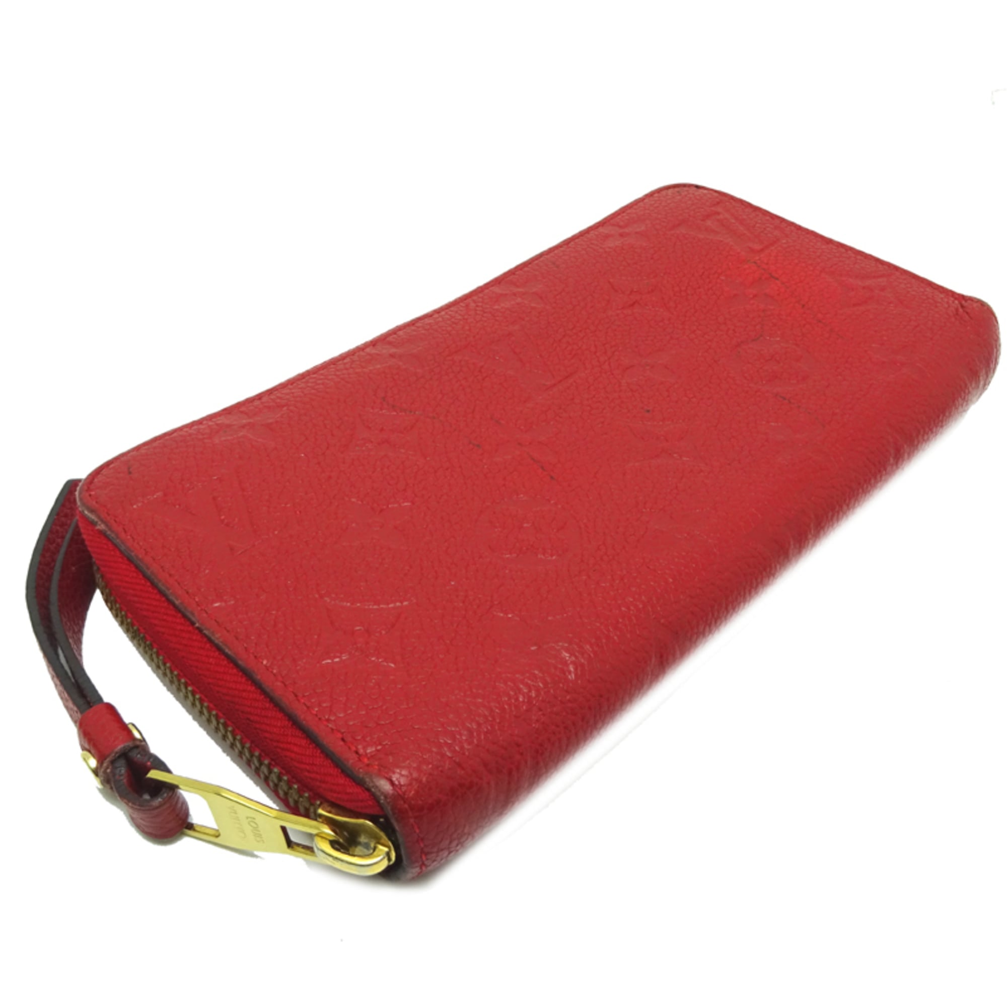 Louis Vuitton Cerise Red Color Monogram Empreinte Long Wallet