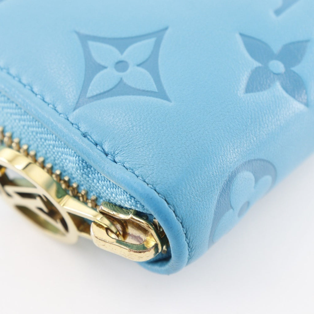 Louis Vuitton Blue Turquoise Leather Long Wallet
